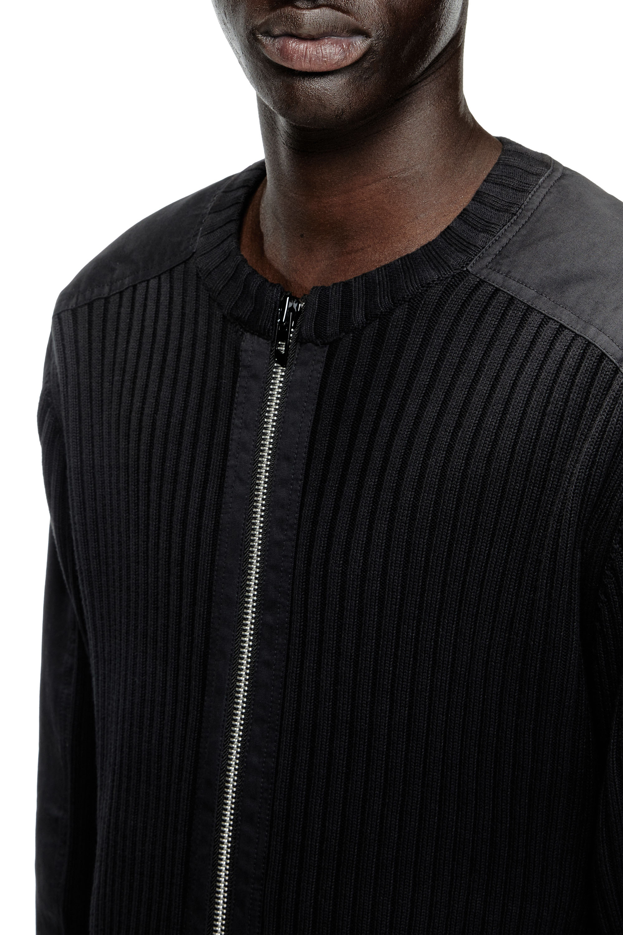 Diesel - K-MATTY, Man's Zipped cardigan with utilitarian panels in null - 4