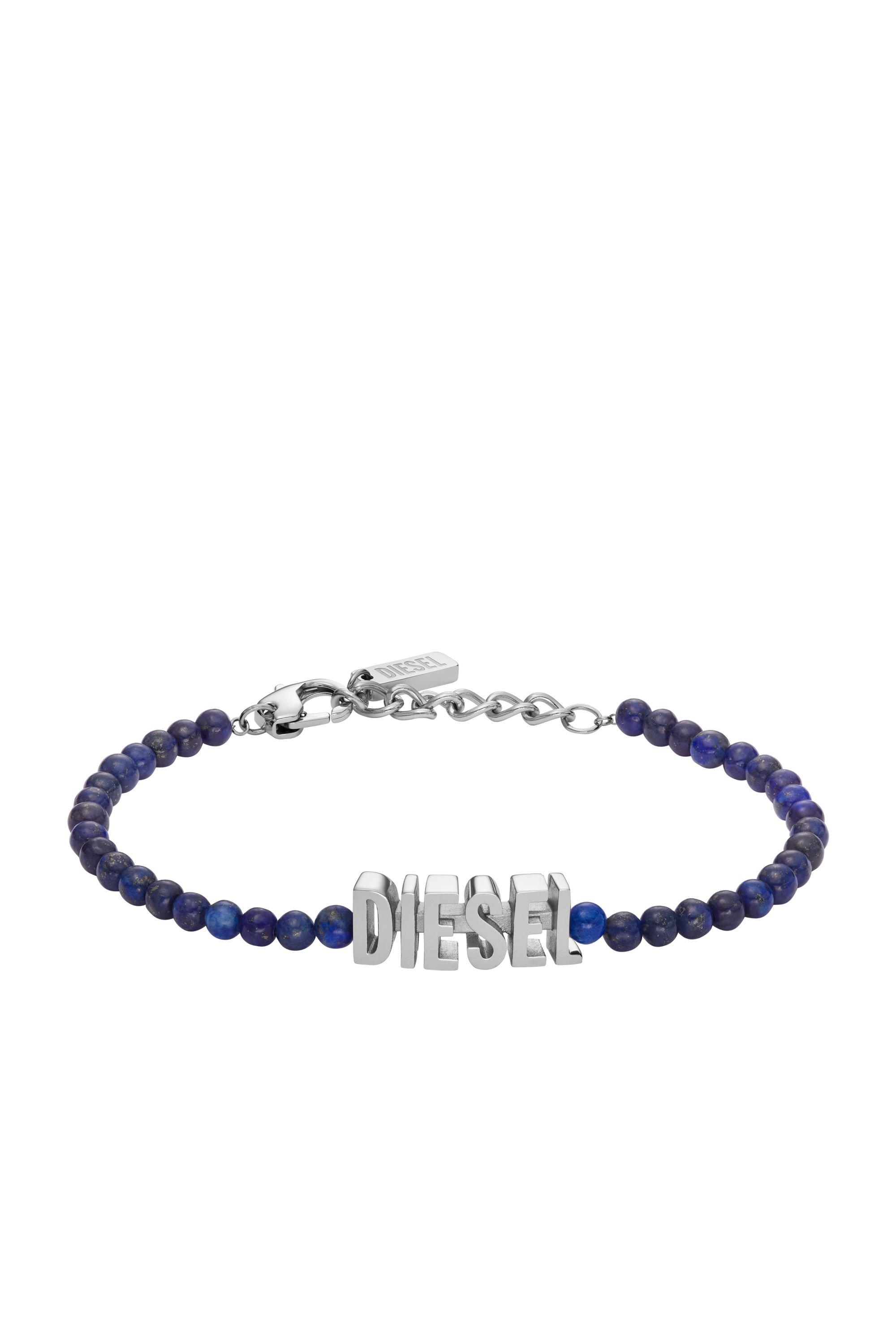 Diesel - DX1544040 JEWEL, Pulsera de cuentas de ágata azul Unisex in Azul marino - 1