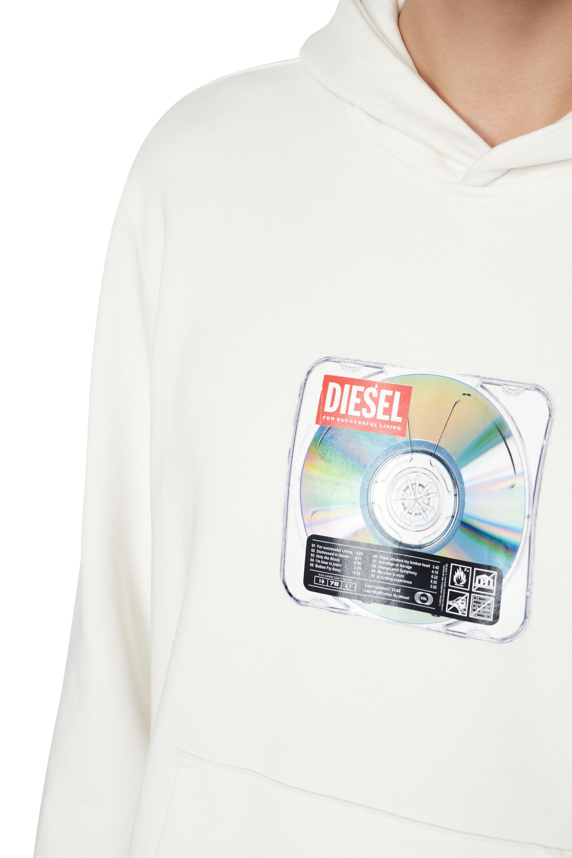 Diesel - S-GINN-HOOD-E6, Blanco - Image 3