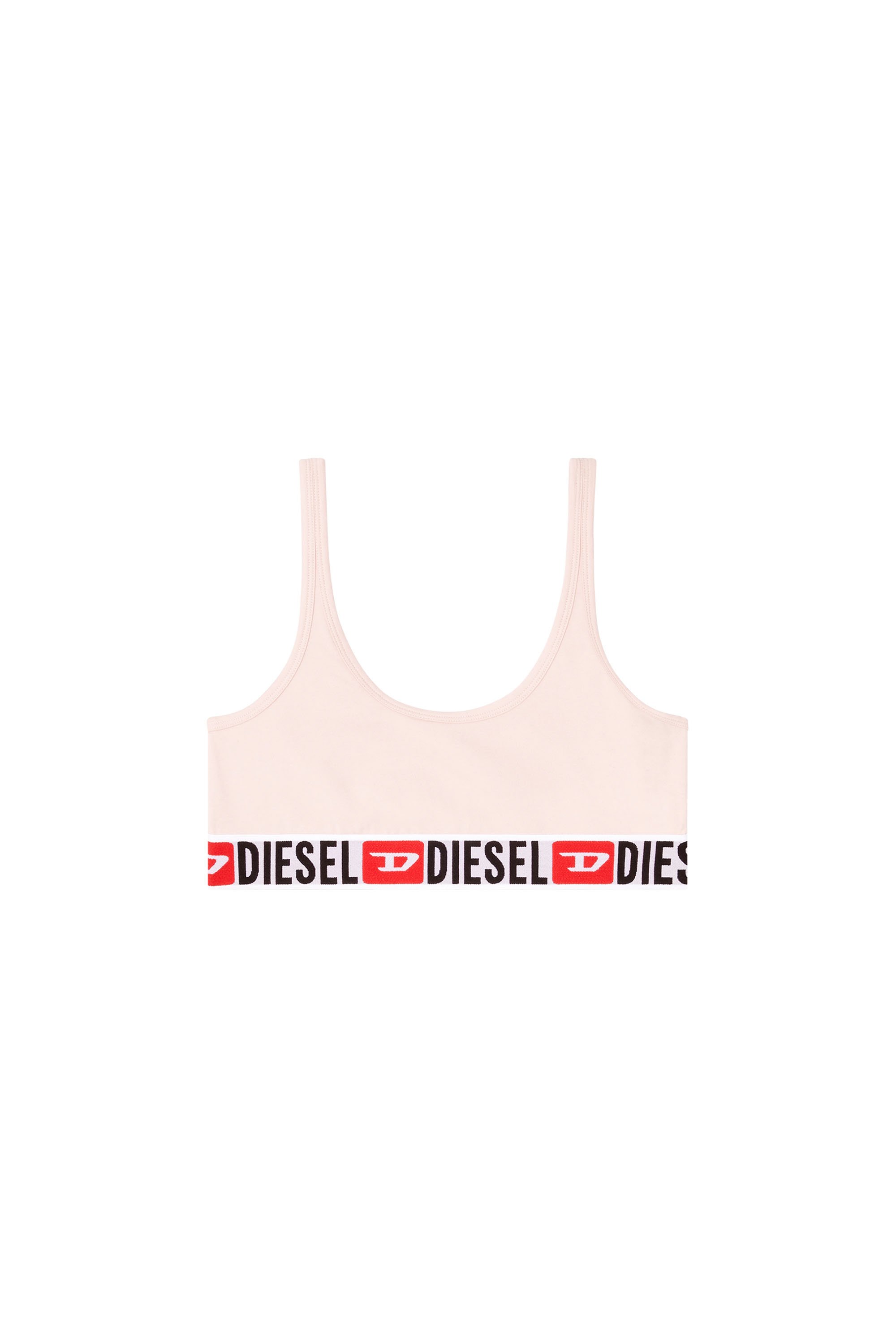 Diesel - UFSB-ORIBA, Woman's Bralette with logo band in Pink - 4