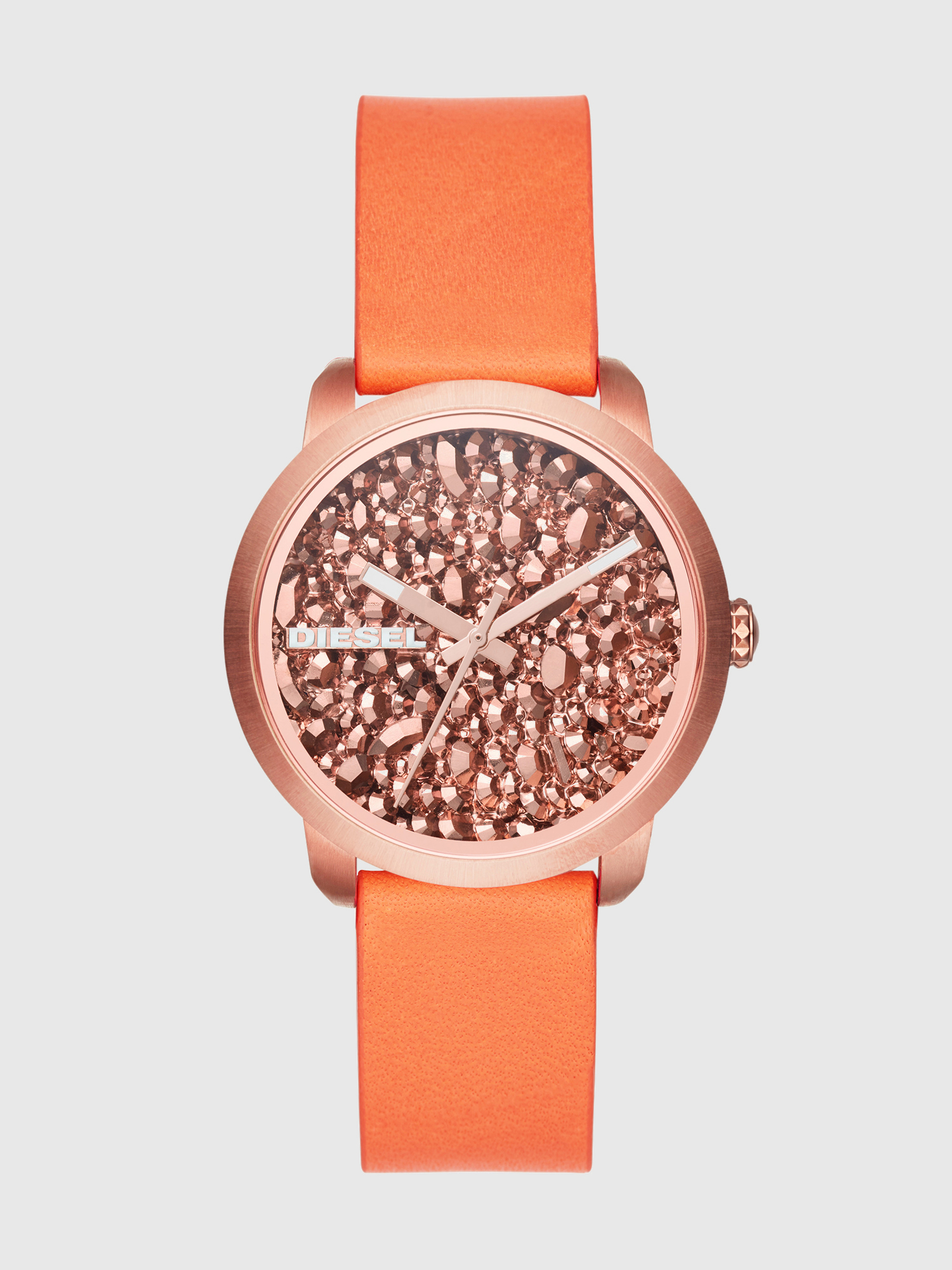 DZ5552 Woman: Flare Rocks orange watch w/rose rocks, 38 mm | Diesel