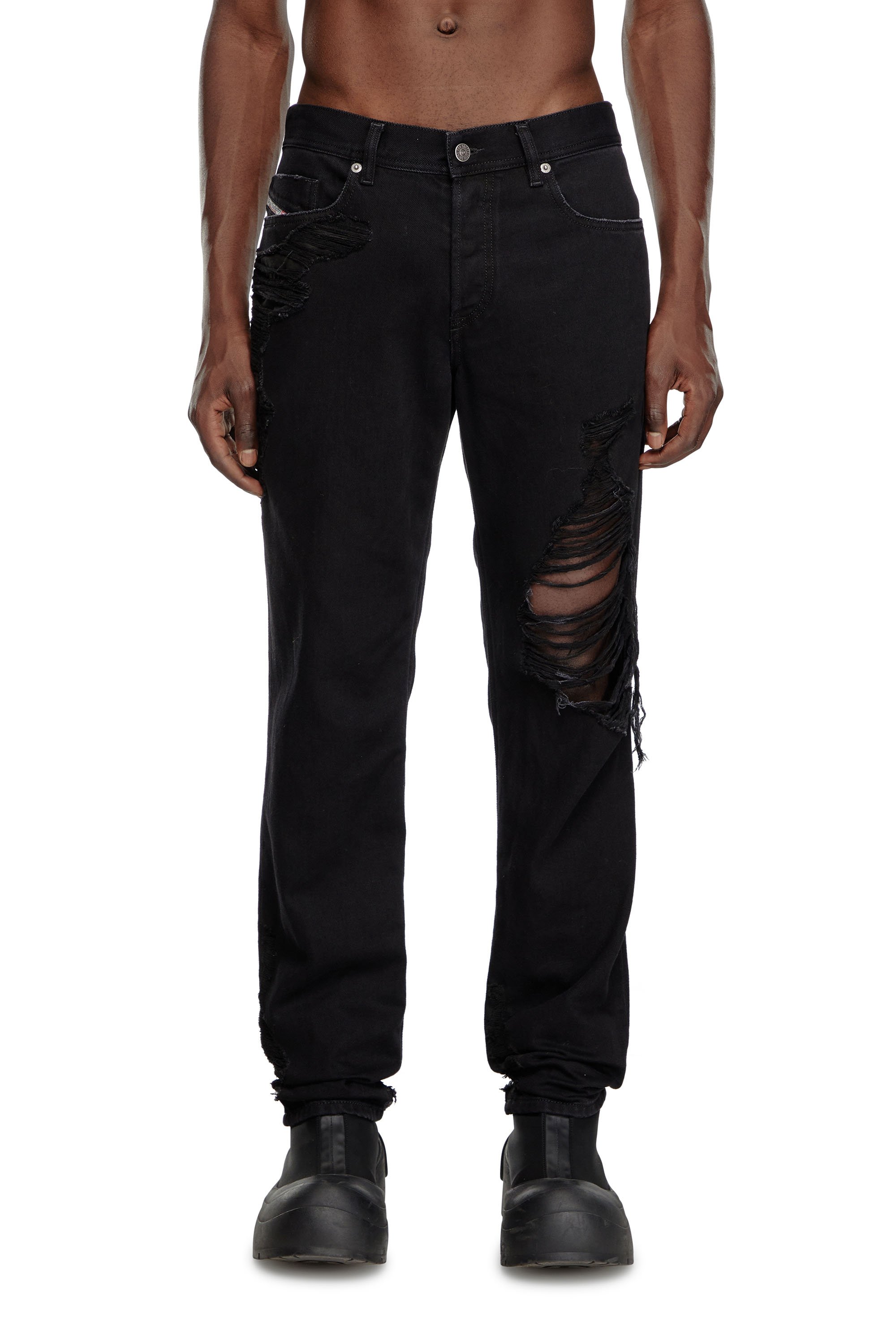 Diesel - Man's Tapered Jeans 2023 D-Finitive 09K35, Black/Dark grey - 1