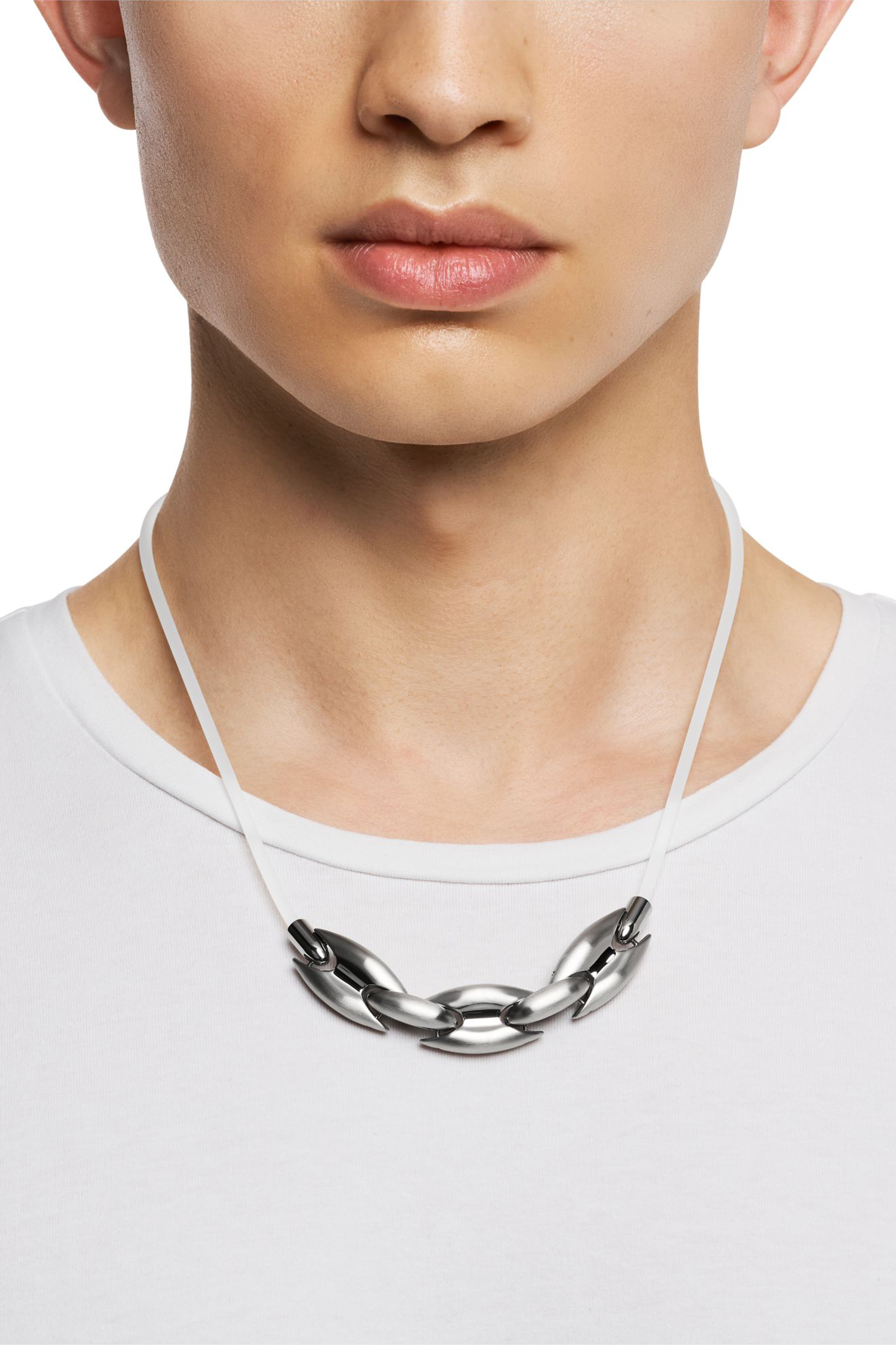 Diesel - DX1615040, Unisex's Stainless Steel and Silicone Metamorph Chain Necklace in Silver - 3