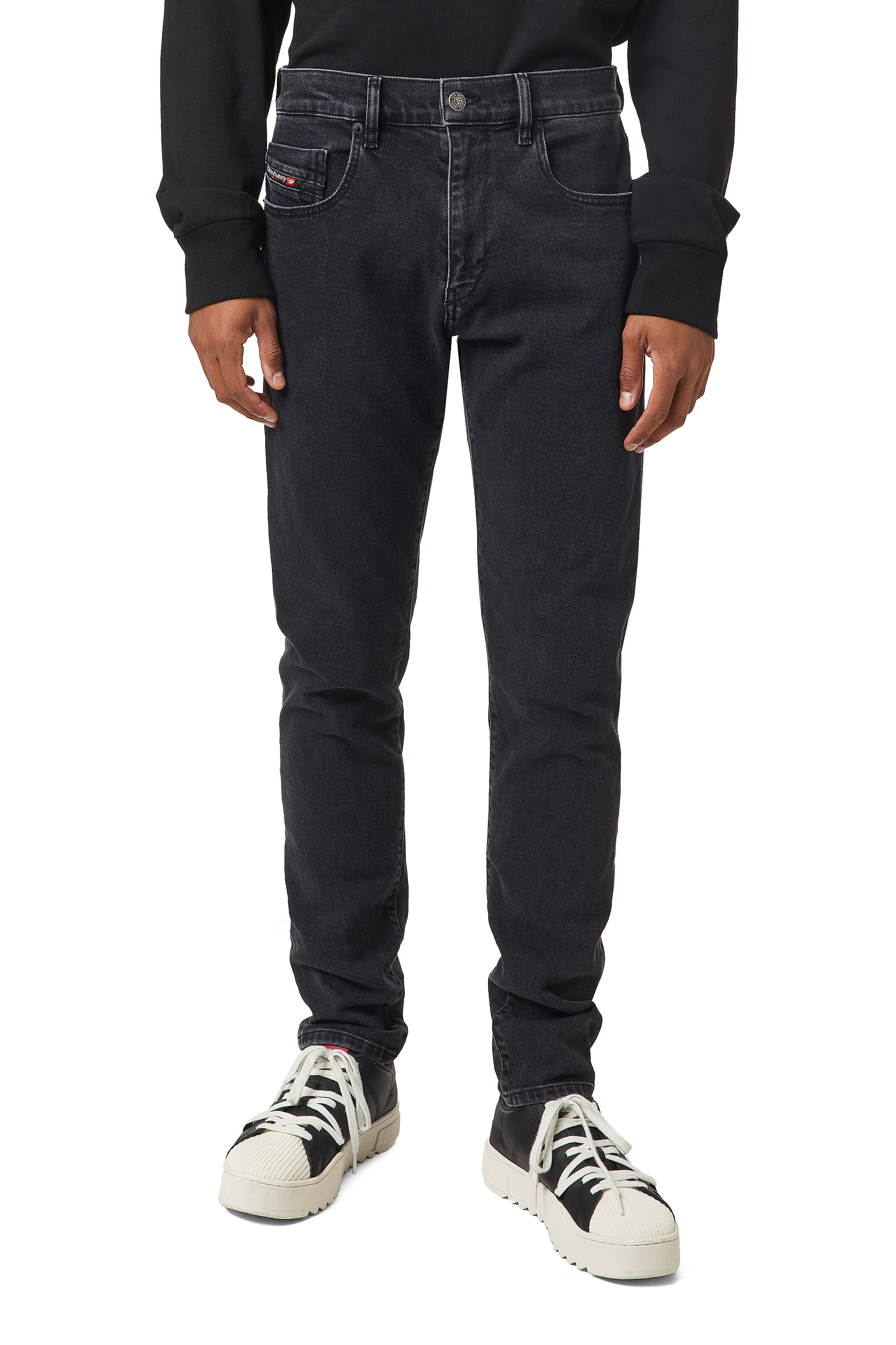 D-Strukt Slim Jeans 09A14, Black/Dark grey - Jeans