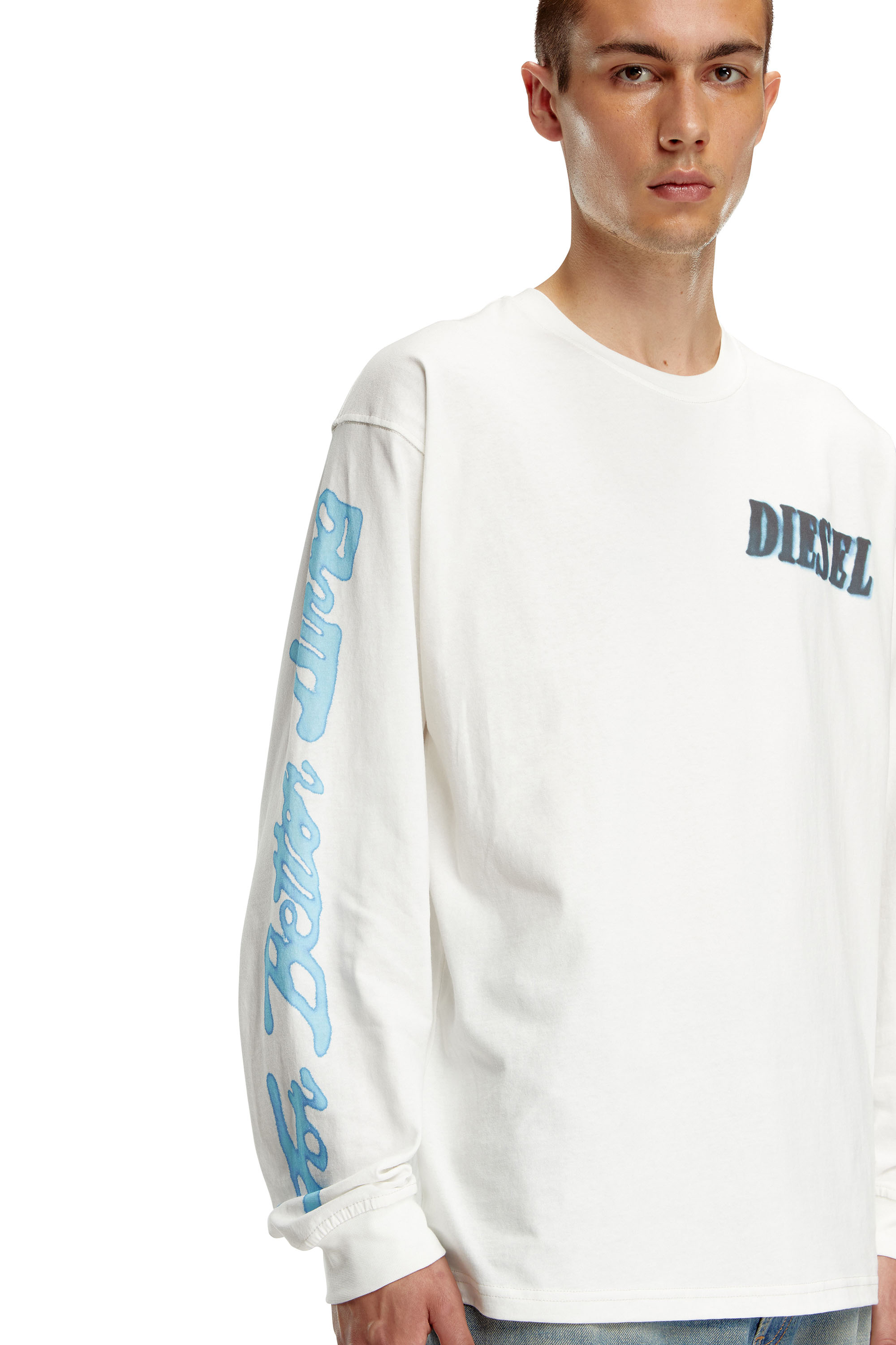 Diesel - T-BOXT-LS-Q15, Hombre Camiseta de manga larga con estampados del logotipo in Blanco - Image 3