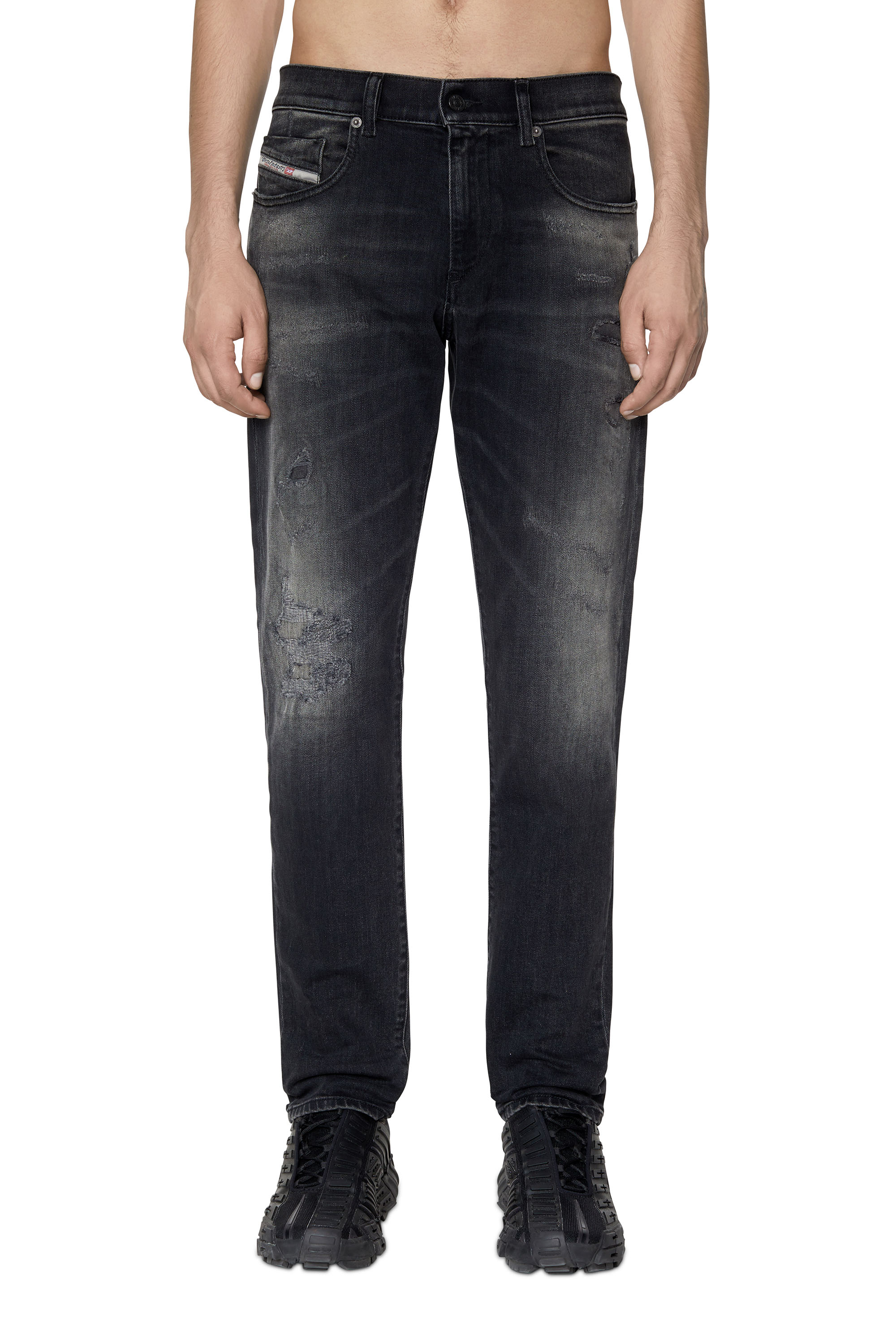 Diesel - Slim Jeans 2019 D-Strukt 09E05, Black/Dark grey - Image 1