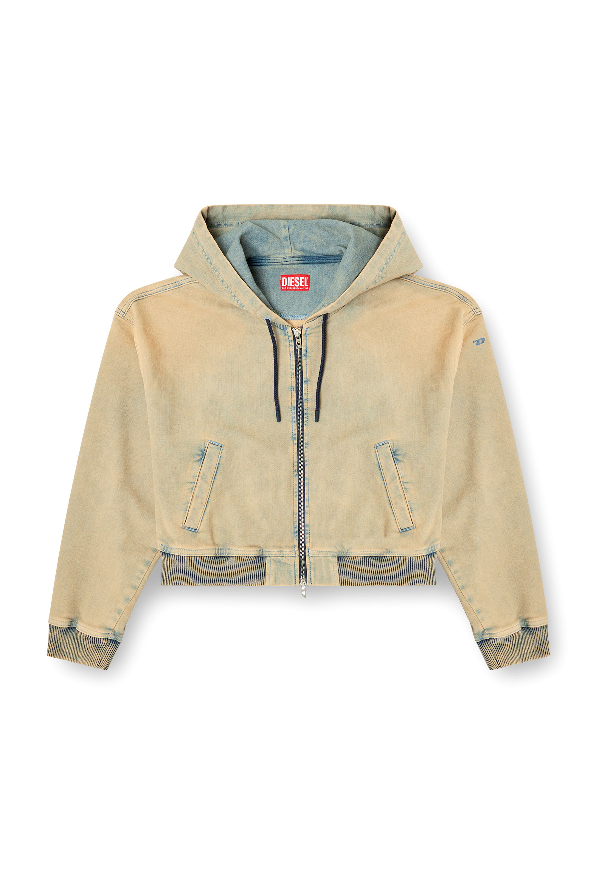 Diesel - DE-GIRI-CROP JOGG, Sudadera con capucha y cremallera en JoggJeans de color Mujer in Multicolor - 3