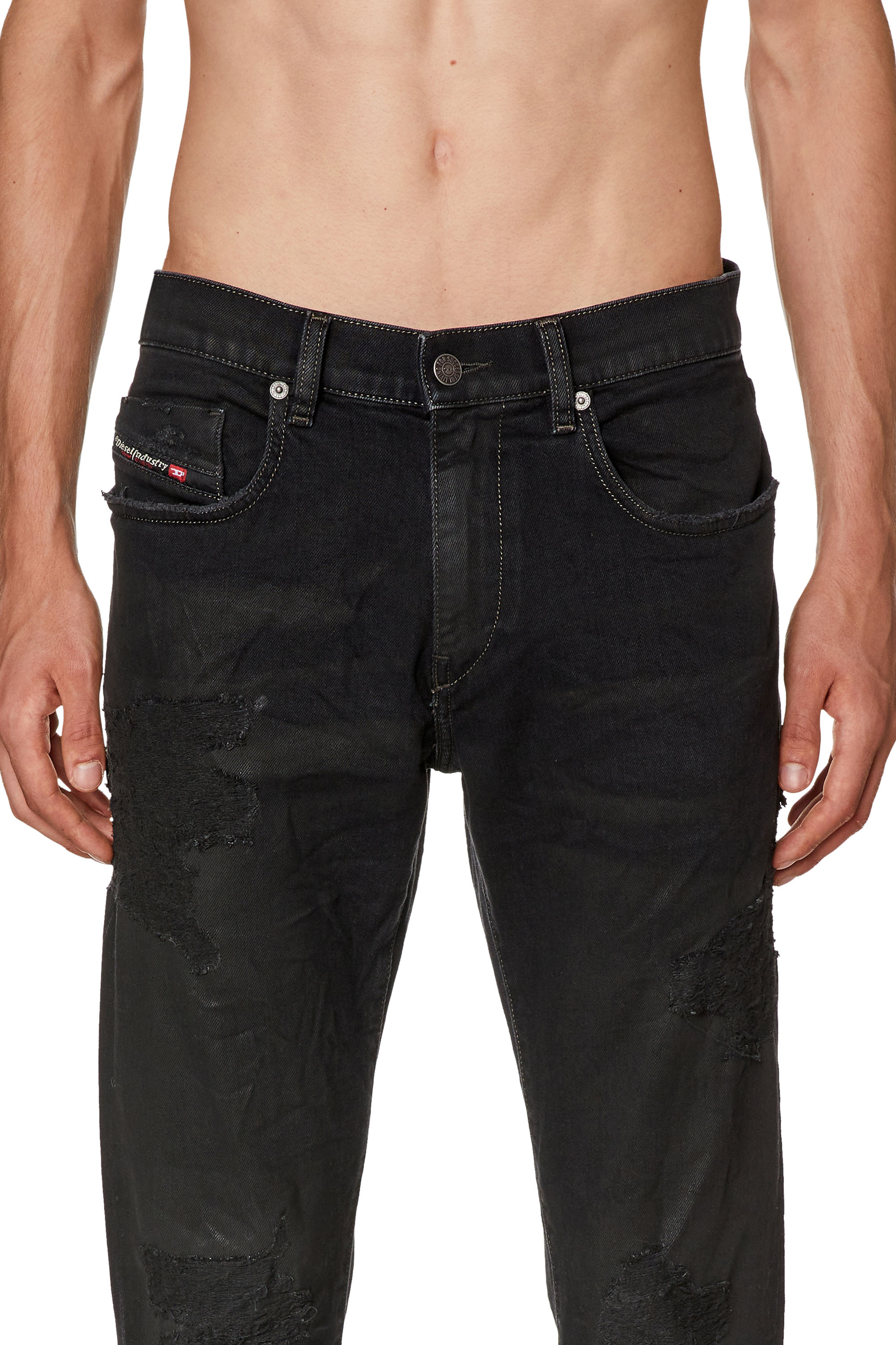 Diesel - Slim Jeans 2019 D-Strukt E0ZT9, Negro/Gris oscuro - Image 5