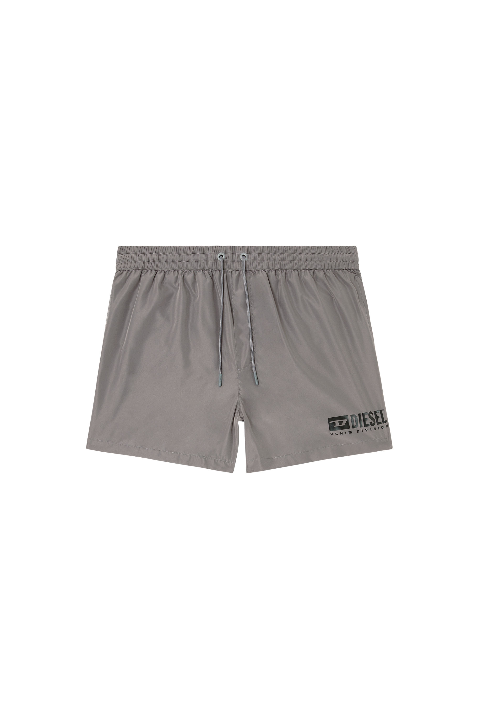 Diesel - KEN-37-D-BOX, Man's Mid-length swim shorts with logo print in Grey - 4