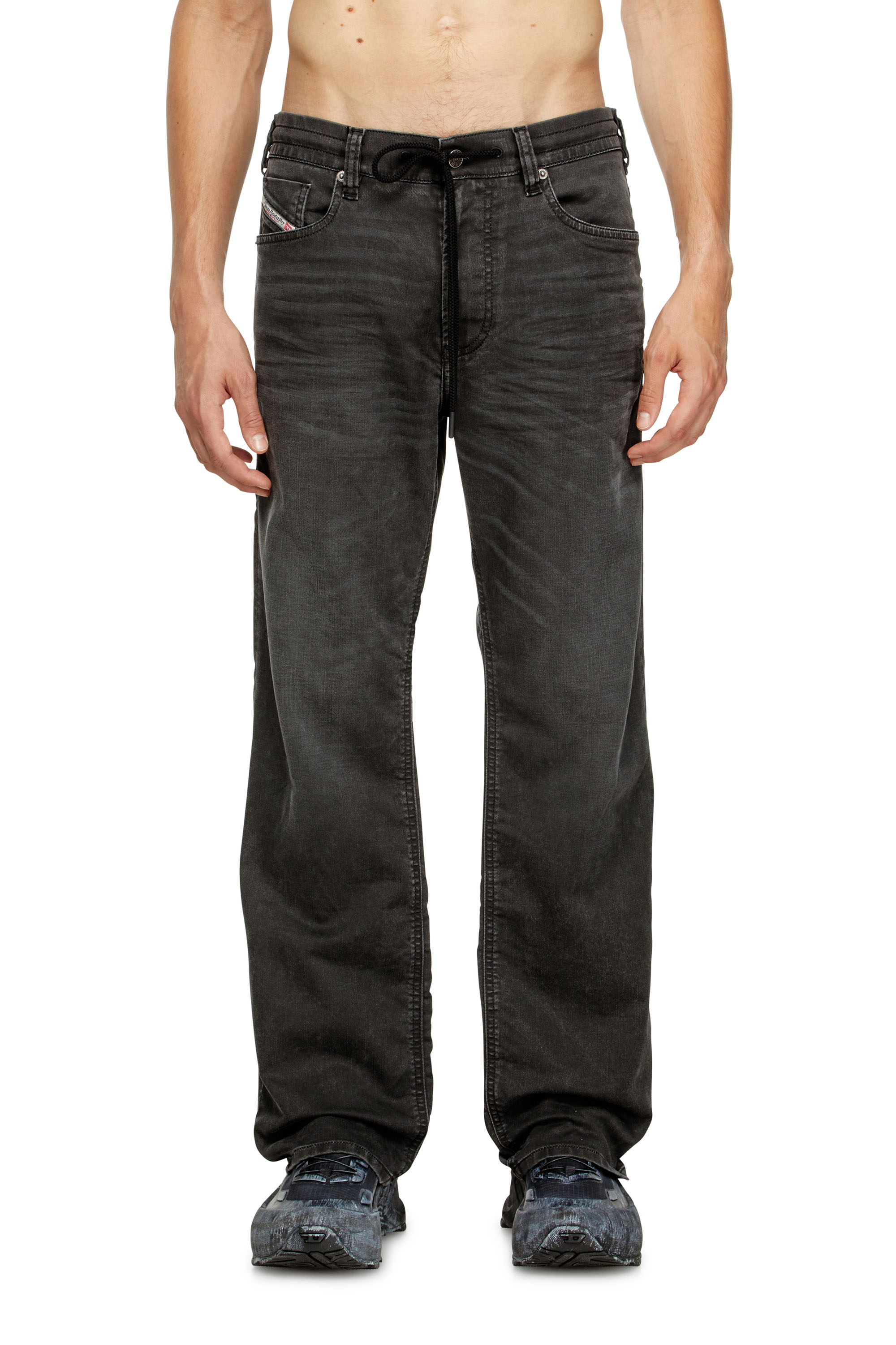 Diesel - Man's Relaxed 2080 D-Reel Joggjeans® 09J75, Black/Dark grey - 1