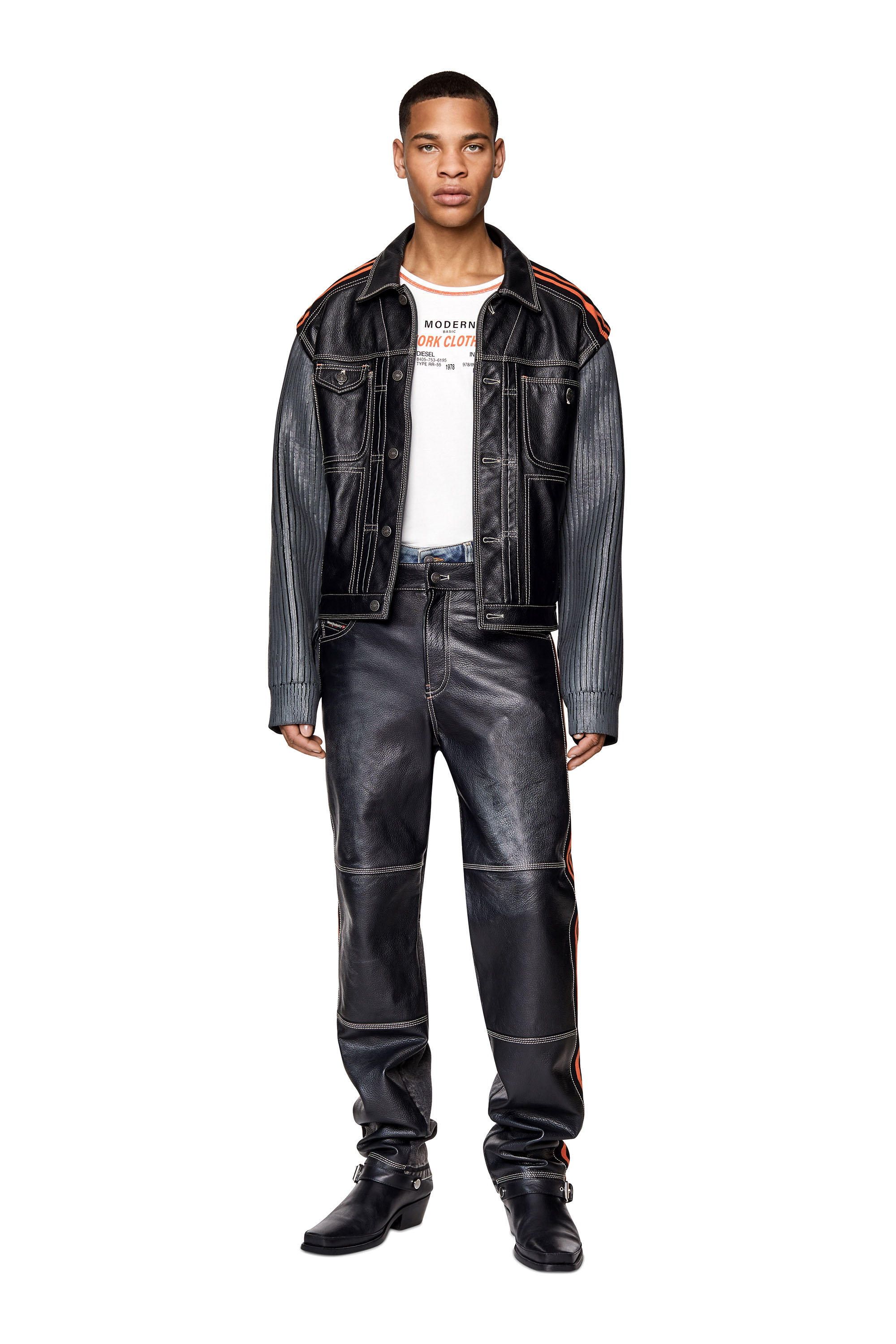 Mens Clothing Jackets Leather jackets Save 31% DIESEL L-ingran Biker Leather Jacket in Black for Men 