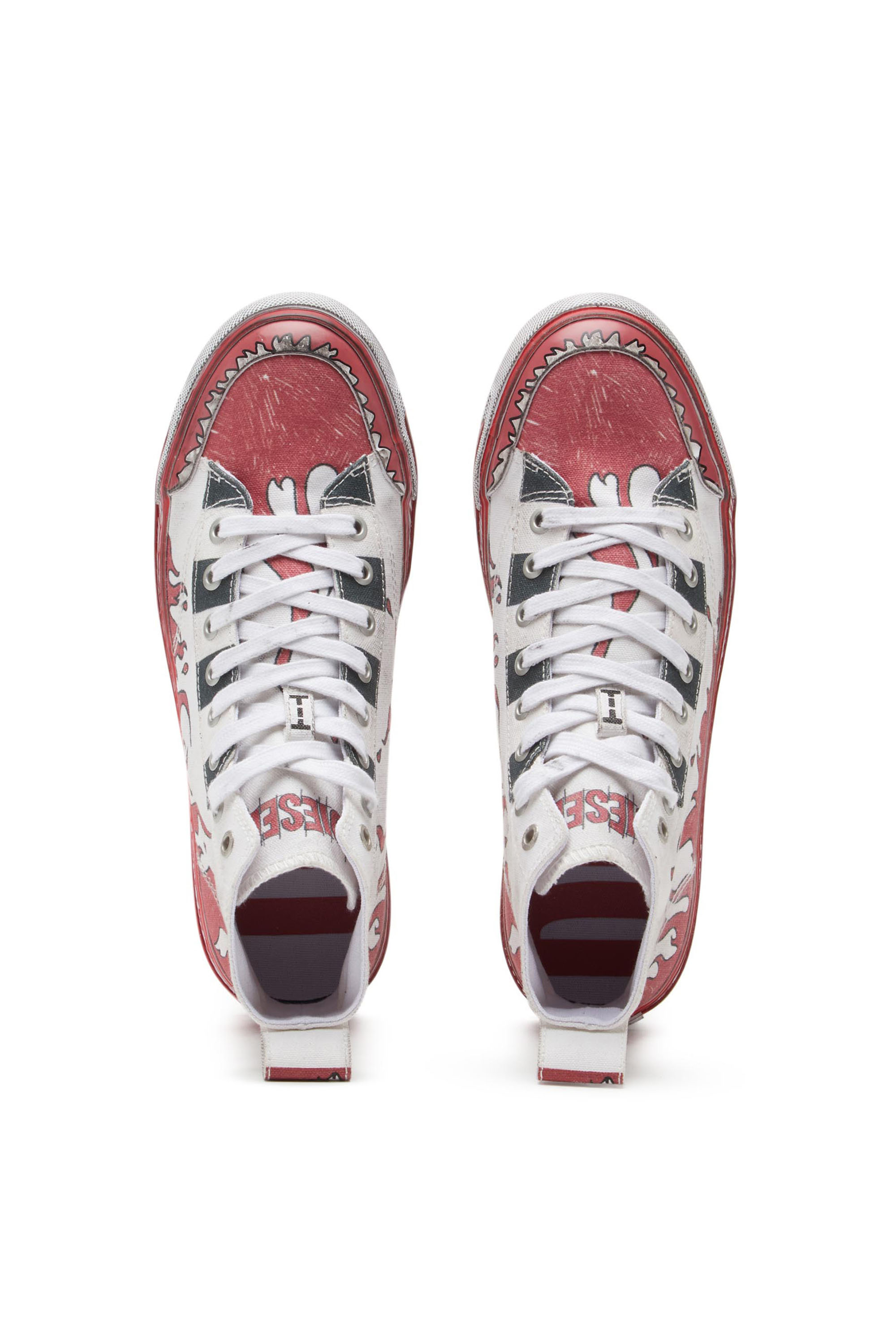 S-ATHOS MID W Woman: High-top sneakers with flame print | Diesel