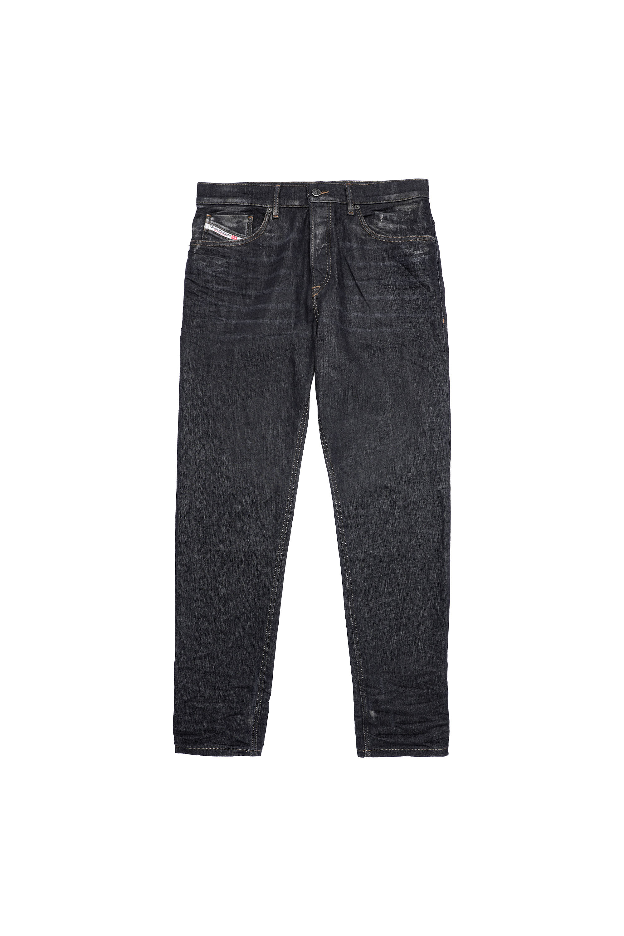 Diesel - 2005 D-FINING 09A87 Tapered Jeans, Negro/Gris oscuro - Image 6