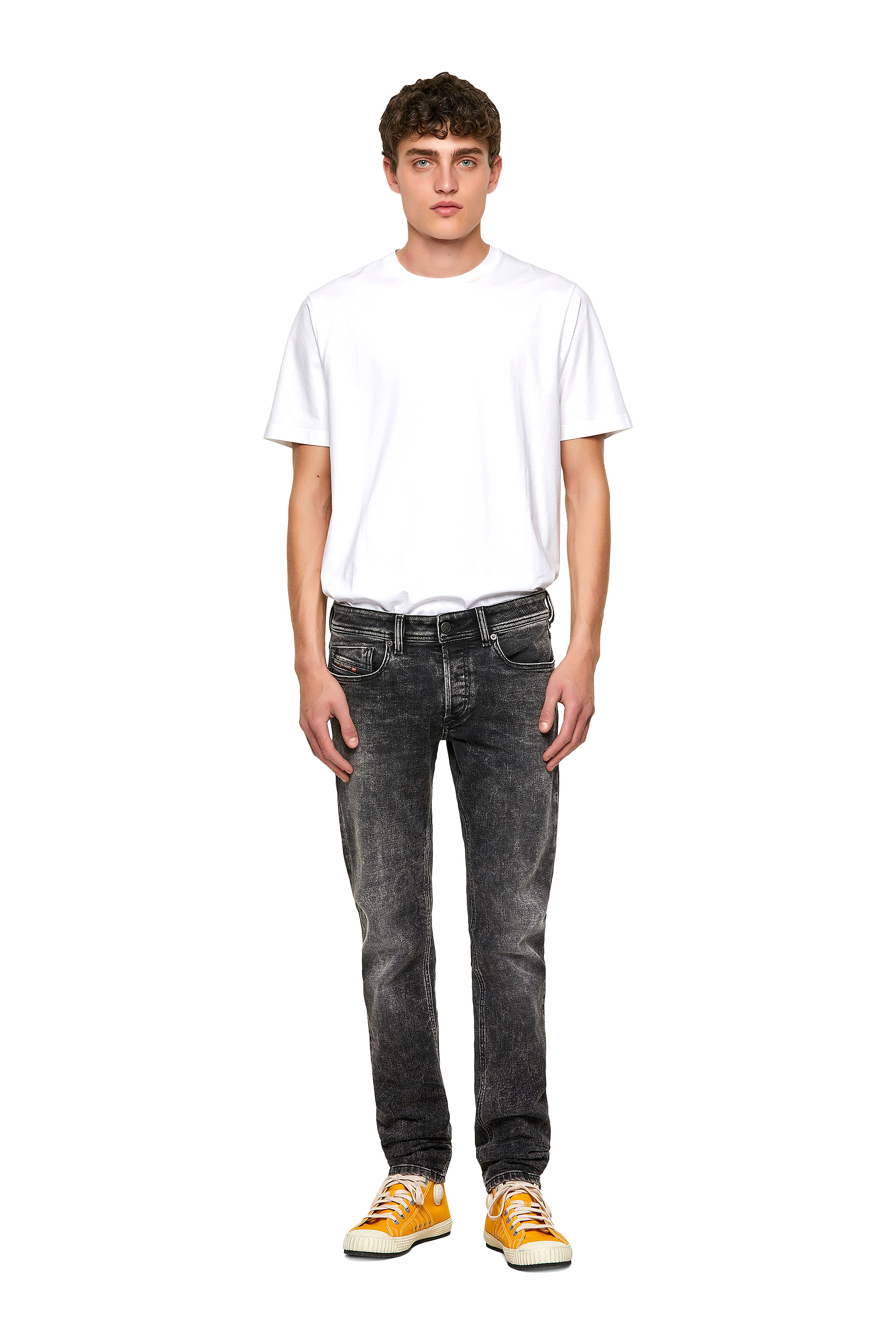 Diesel - Sleenker Skinny Jeans 09A17, Black/Dark Grey - Image 5