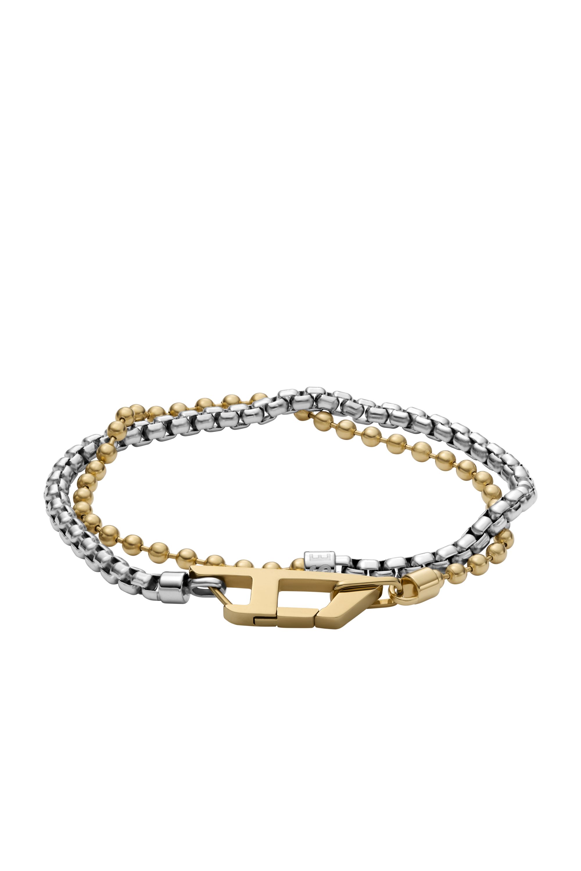 Diesel - DX1570931 JEWEL, Pulsera de cadena de acero inoxidable en dos tonos Unisex in Plateado - 1