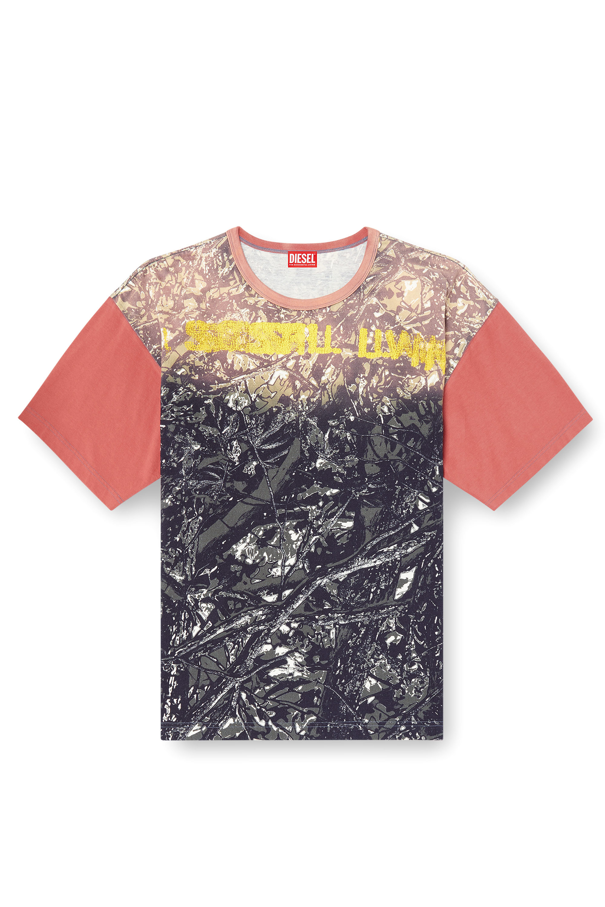 Diesel - T-BOXT-CAMOU, Man's T-shirt with glitch camo print in Black/Green - 4