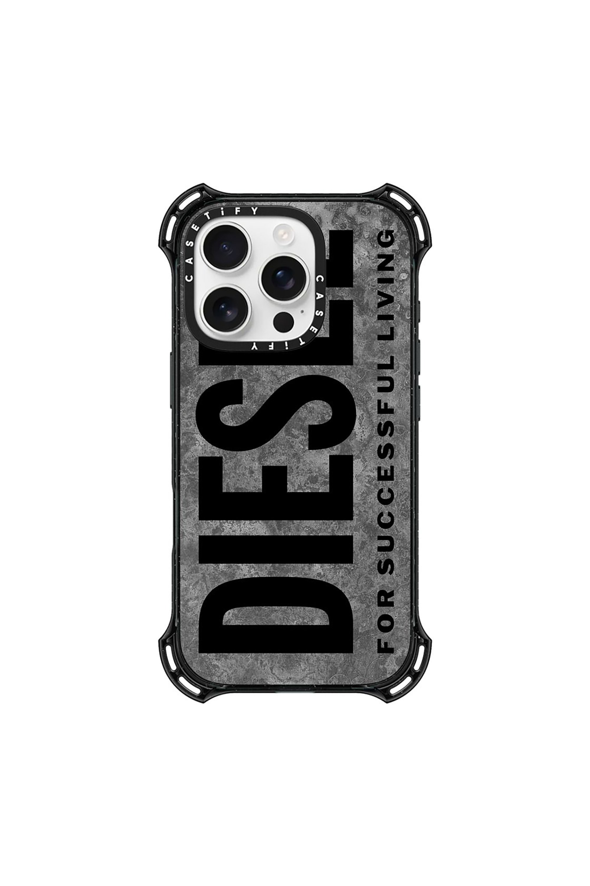 Diesel - 60302 CASETIFY MOULDED CASE, Unisex's Oxidized Case iPhone 16 Pro in Grey/Black - 1