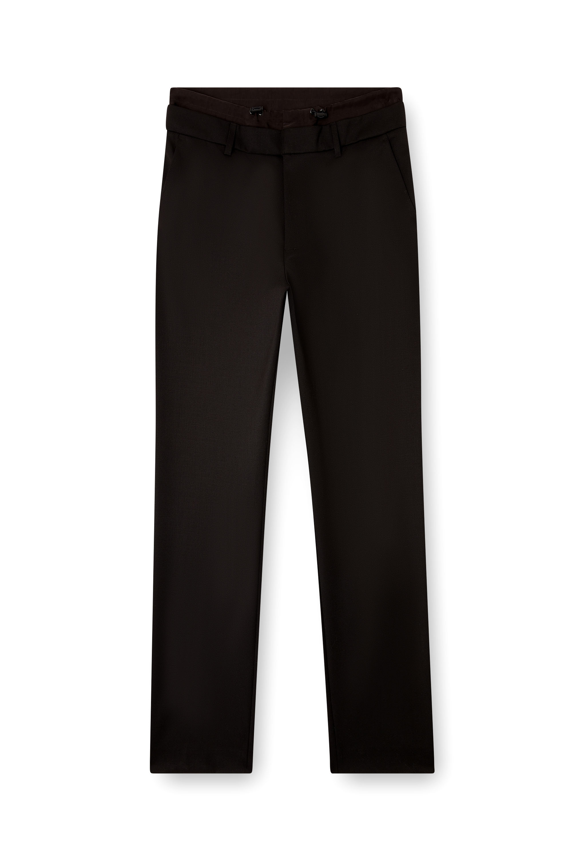 Diesel - P-OWERS, Pantalones de mezcla de lana con cinturilla elástica Hombre in Negro - 3