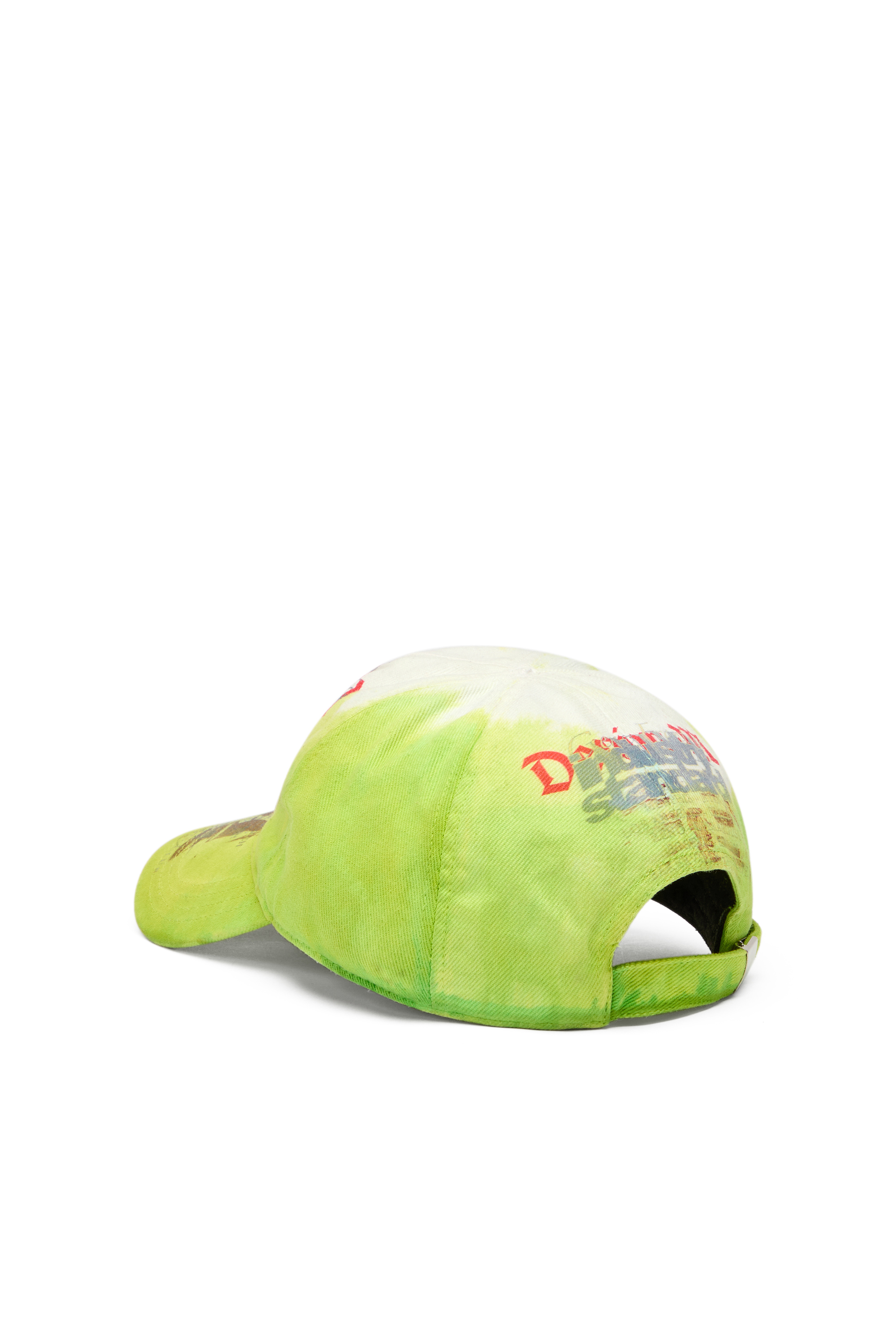 Diesel - C-HRIS, Man's Baseball cap with bandana prints in Green Fluo - 2