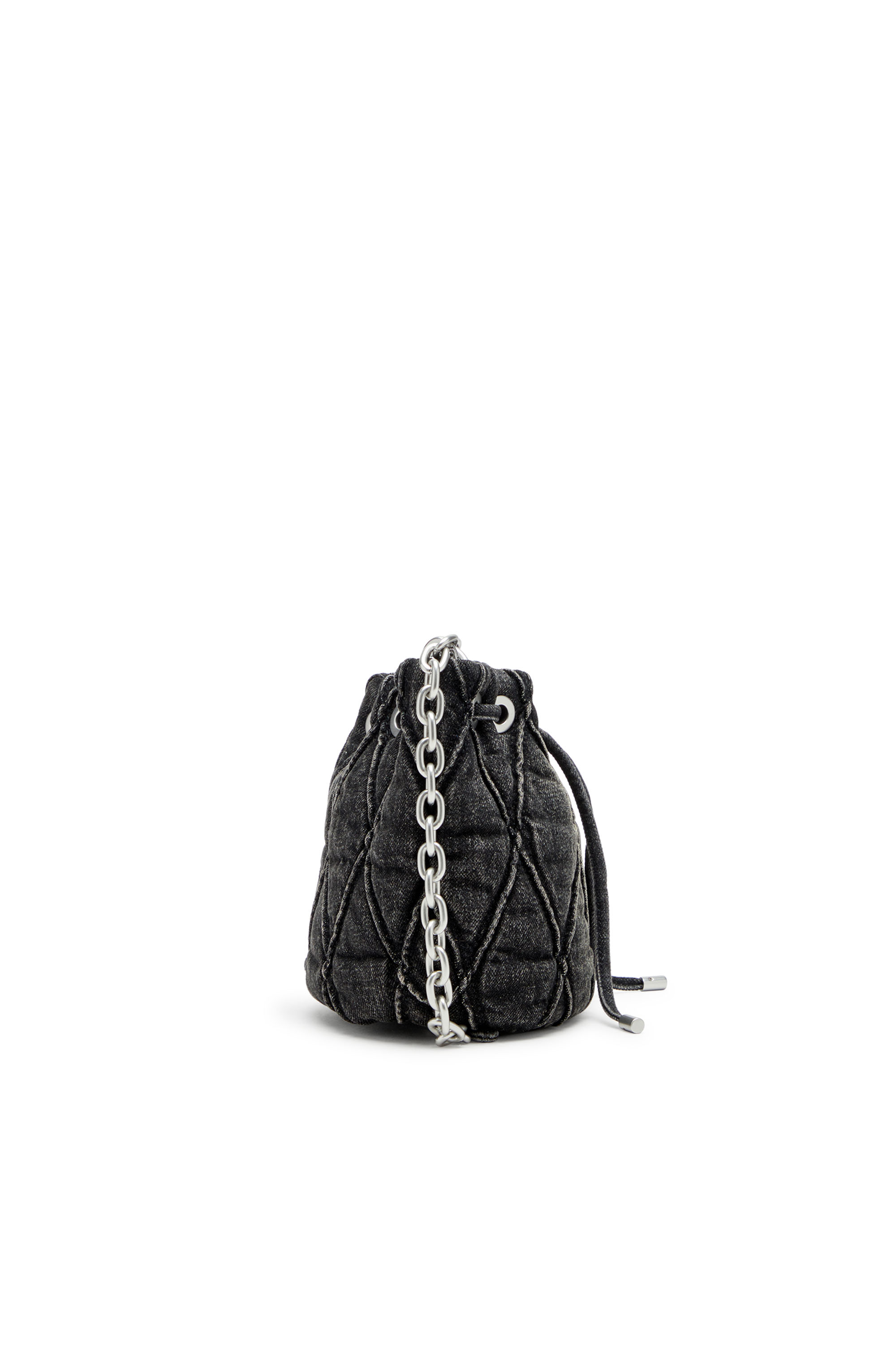 Women's Charm-D S-Mini bucket bag in treated quilted denim