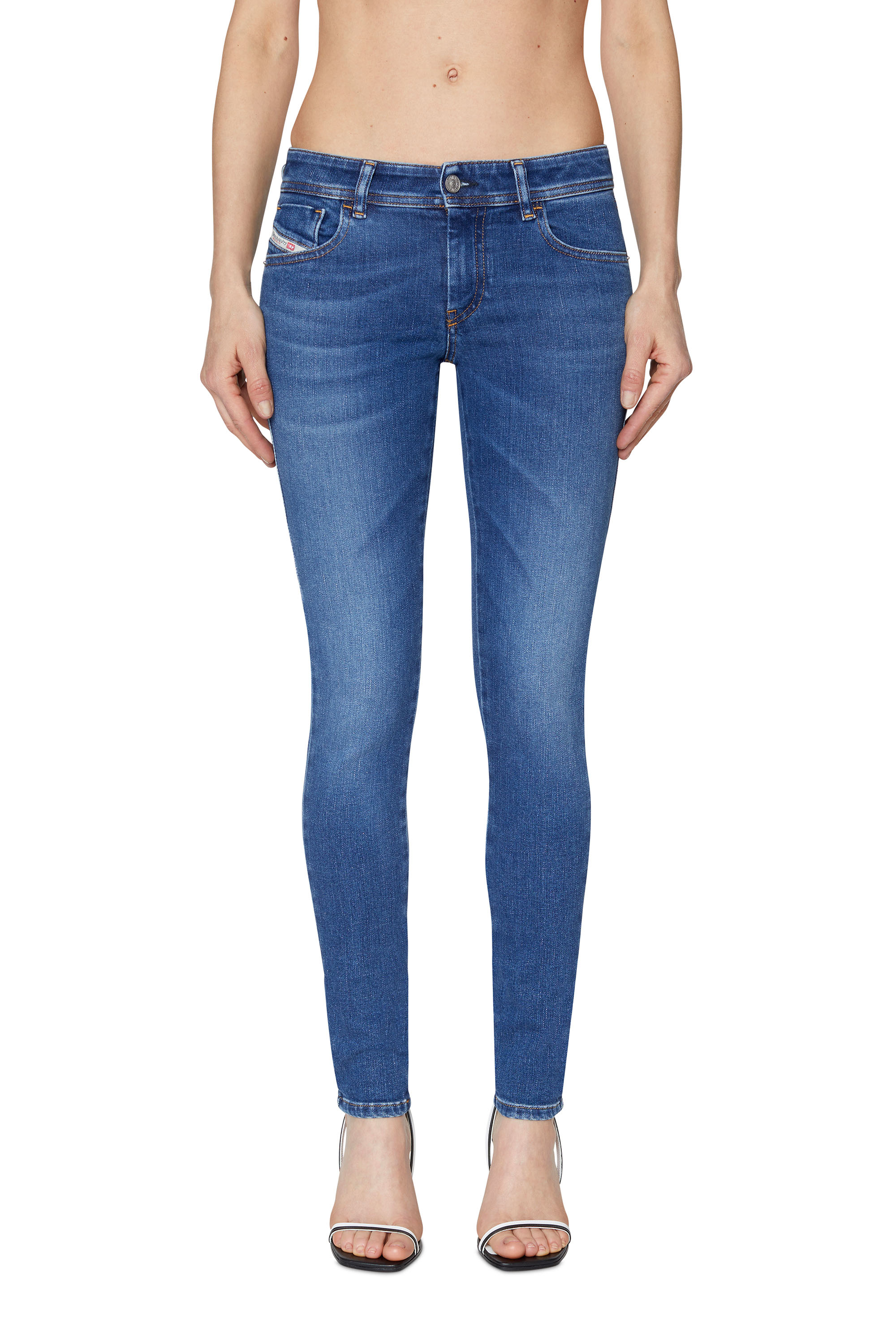 Diesel - Super skinny Jeans 2018 Slandy-Low 09C21, Azul medio - Image 1