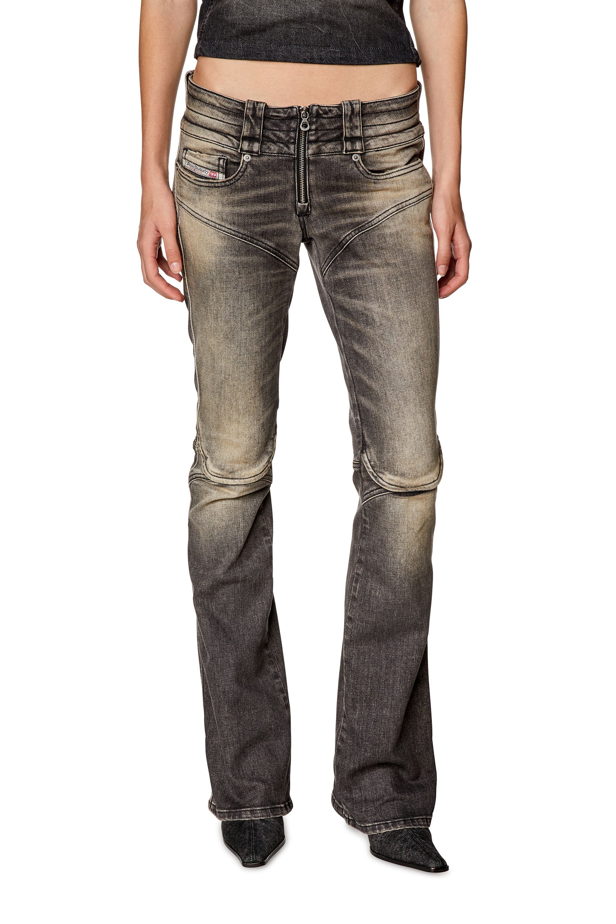 Diesel - Bootcut and Flare Jeans Belthy 0JGAL, Negro/Gris oscuro - Image 2
