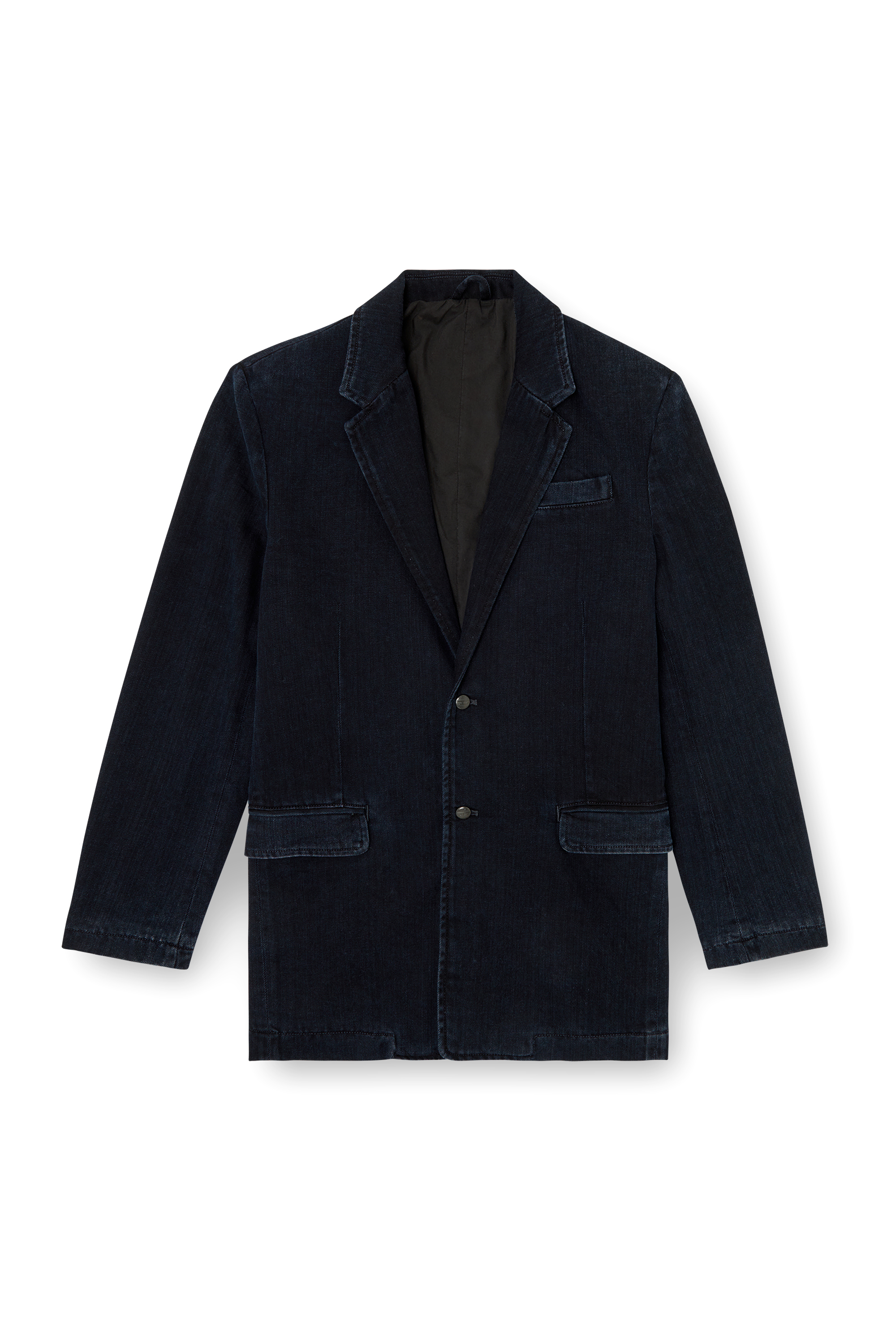 Diesel - D-REGER-D, Blazer en denim rayado Unisex in Azul marino - 7