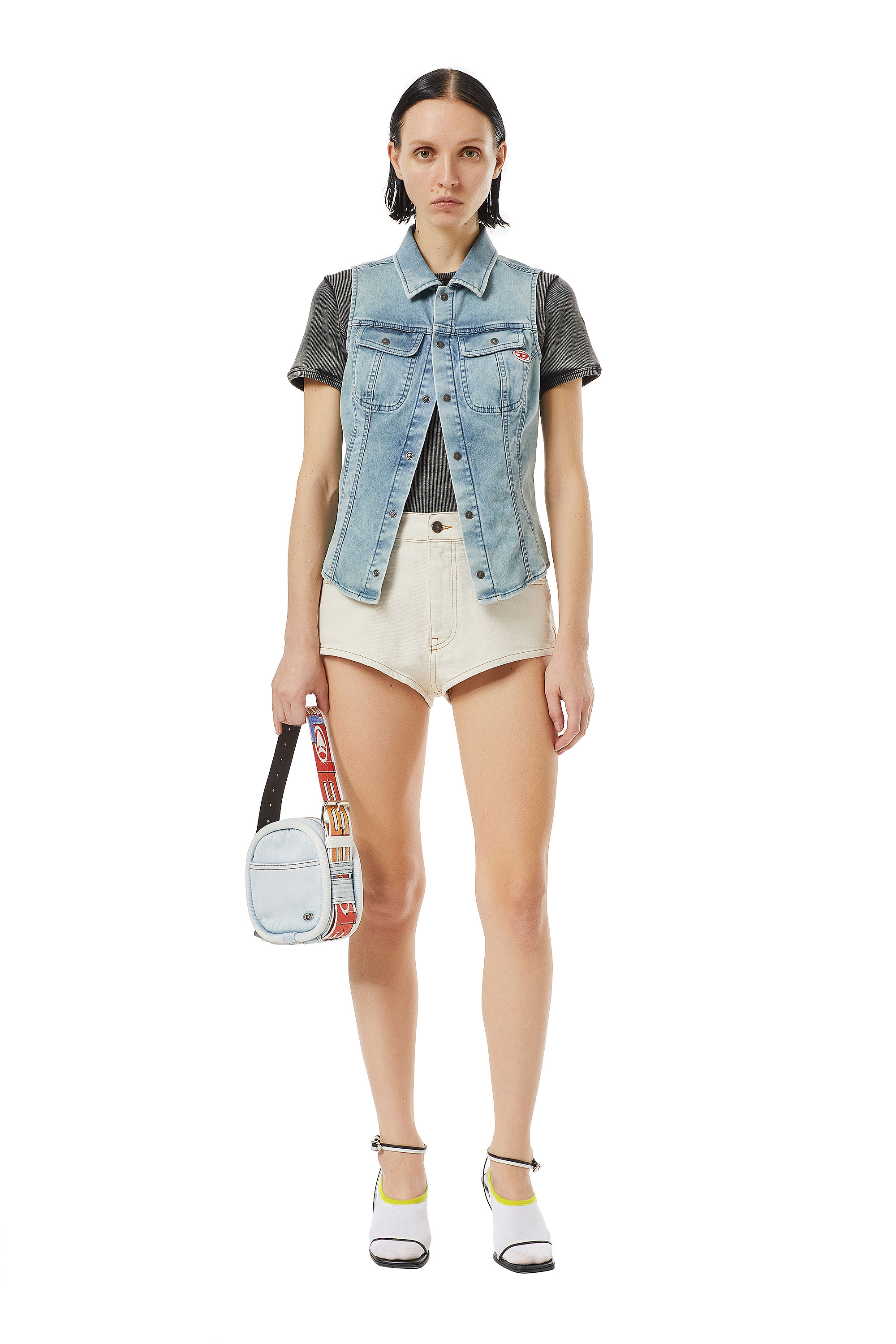 DE-LUNAR HOT PANTS, White Diesel - DE-LUNAR HOT PANTS, White - Image 1