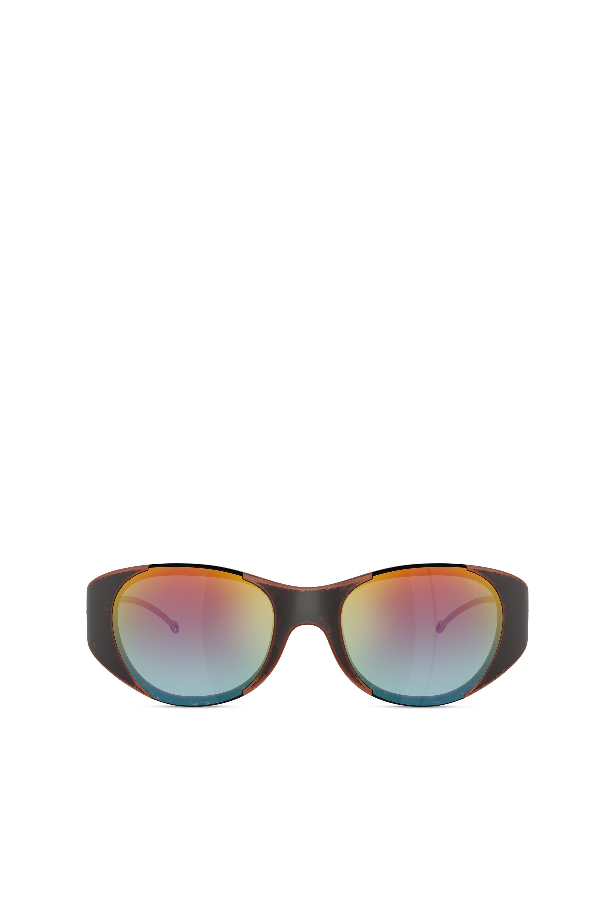 Diesel - 0DL3003, Unisex's Iconic oval sunglasses in Orange/Grey - 1