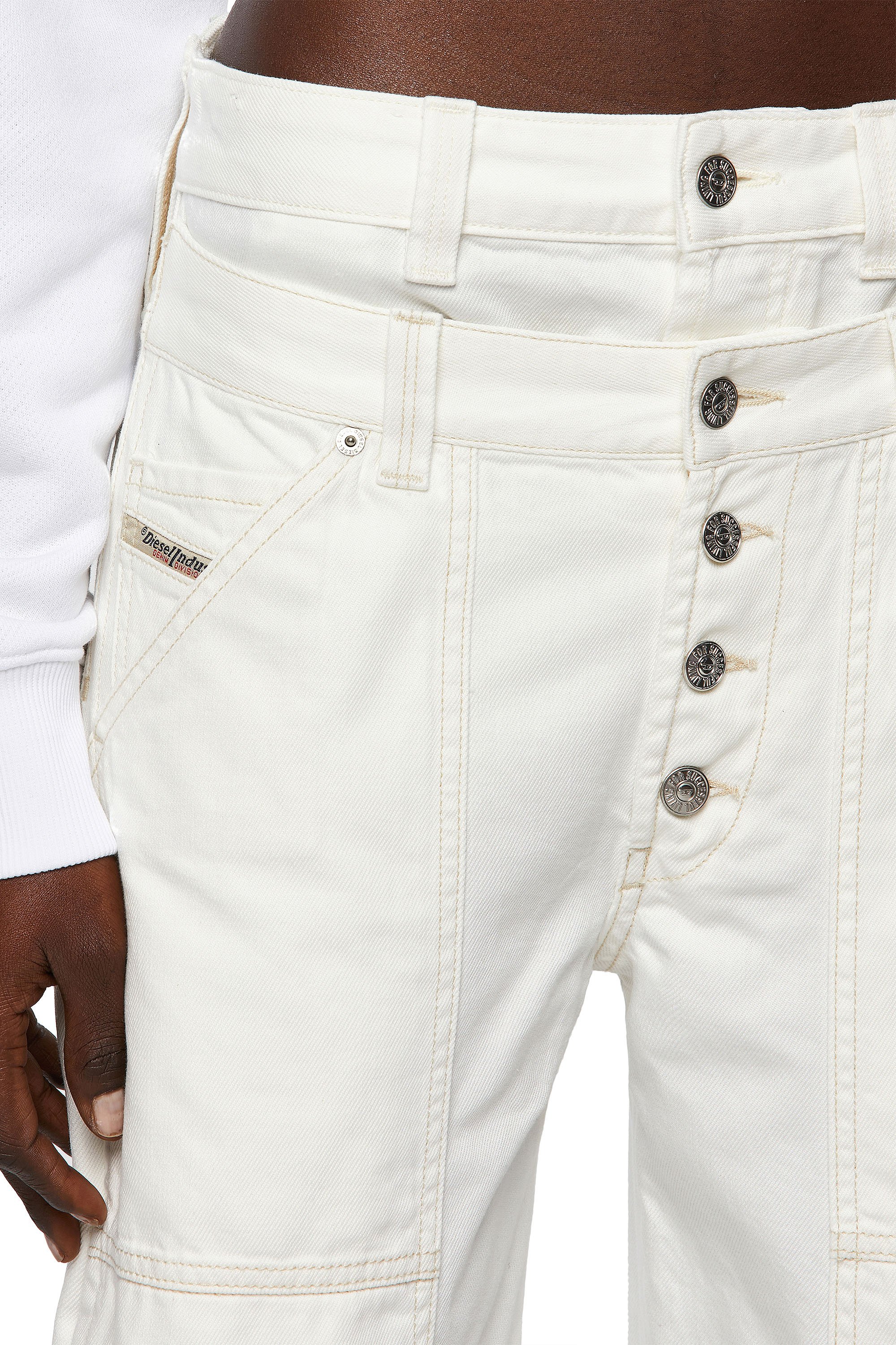 Diesel - D-Laly Wide Jeans 0HDAI, White - Image 3