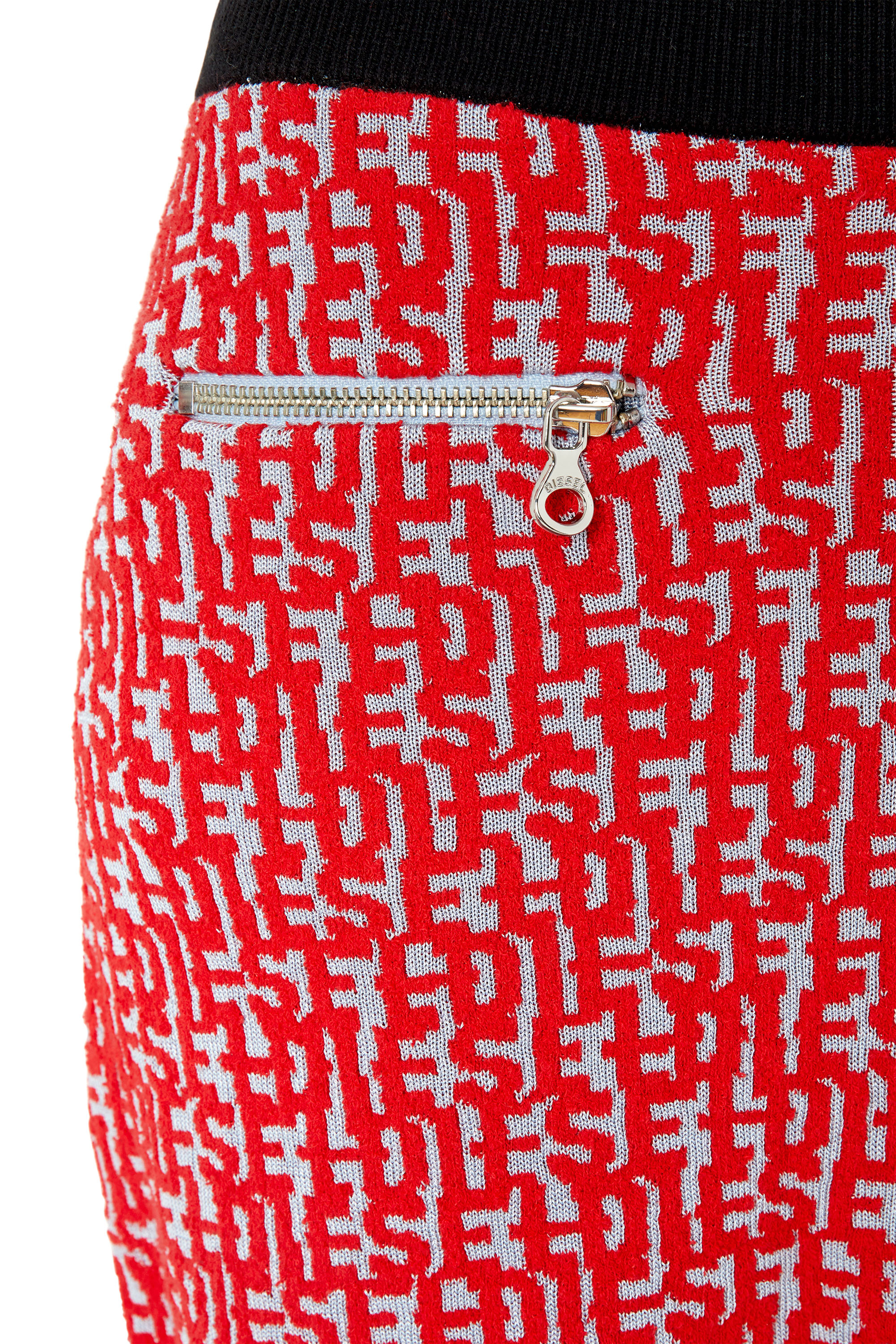Diesel - M-ATHILDETTE, Woman Short skirt with bouclé-knit monogram in Multicolor - Image 5