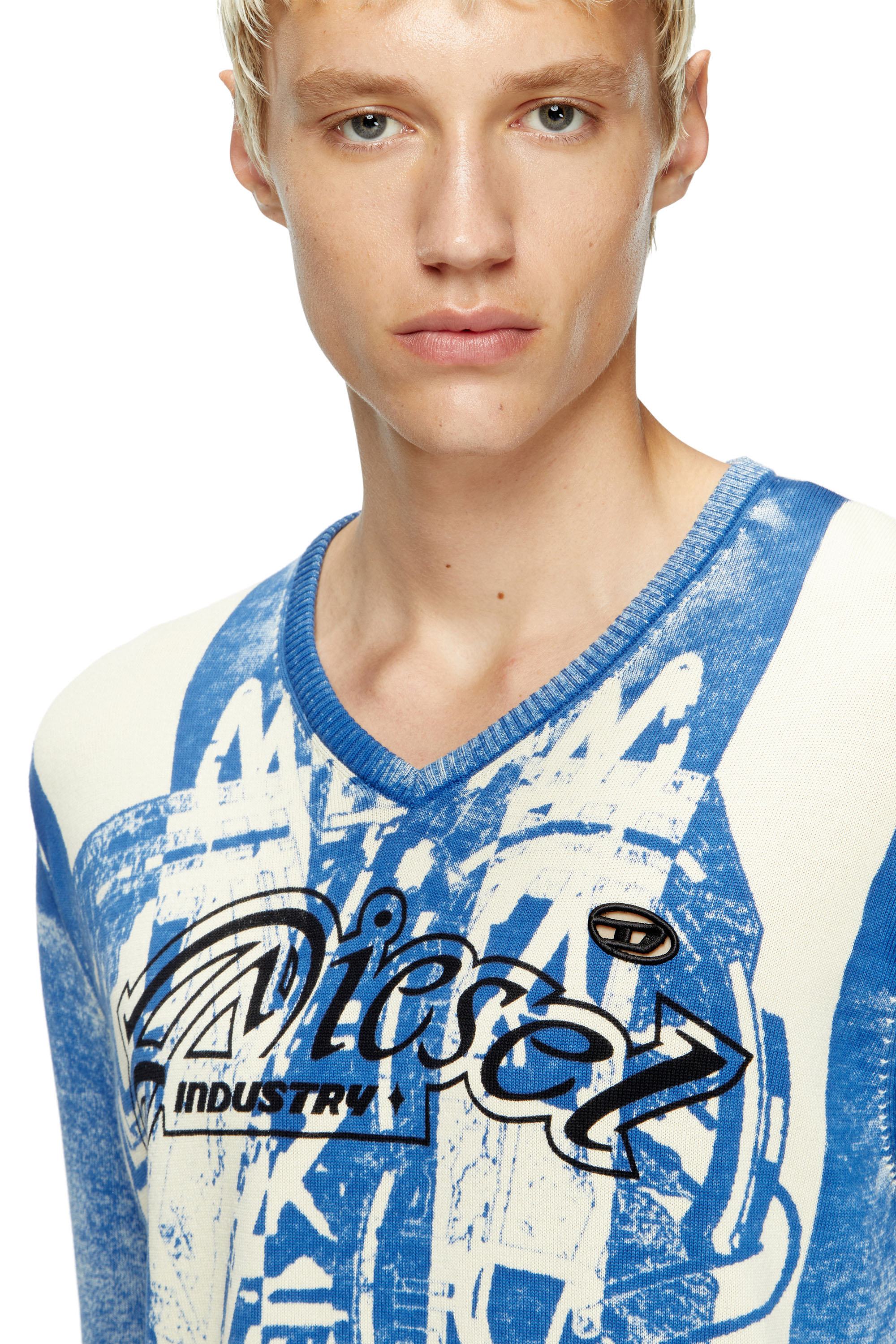 Diesel - K-OLIBA-V, Jersey con estampado interior de rayas Hombre in Multicolor - 4