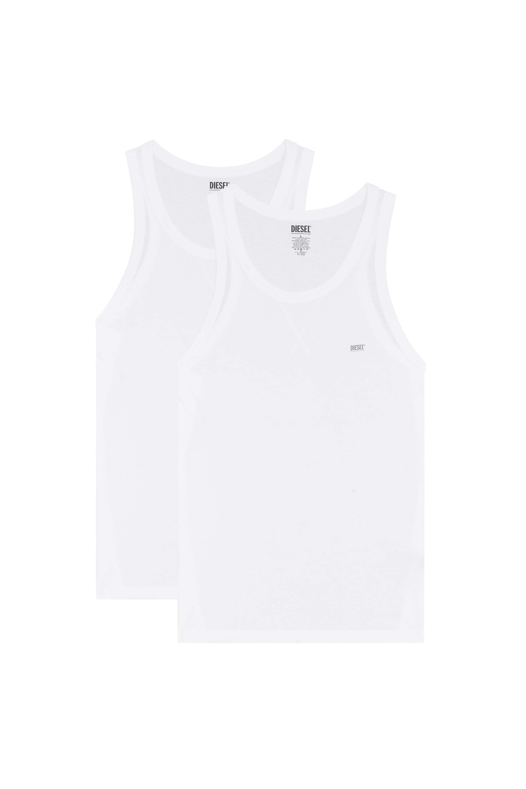 Diesel - UMTK-WALTYTWOPACK, Hombre Paquete de dos camisetas de tirantes de algodón in Blanco - Image 1