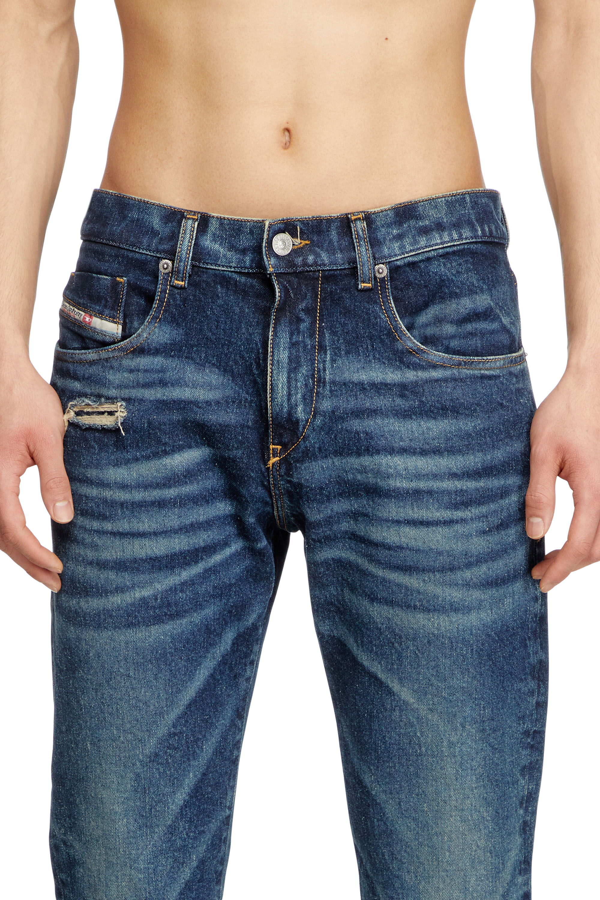 Diesel - Man's Slim Jeans 2019 D-Strukt 007Y3, Dark Blue - 4