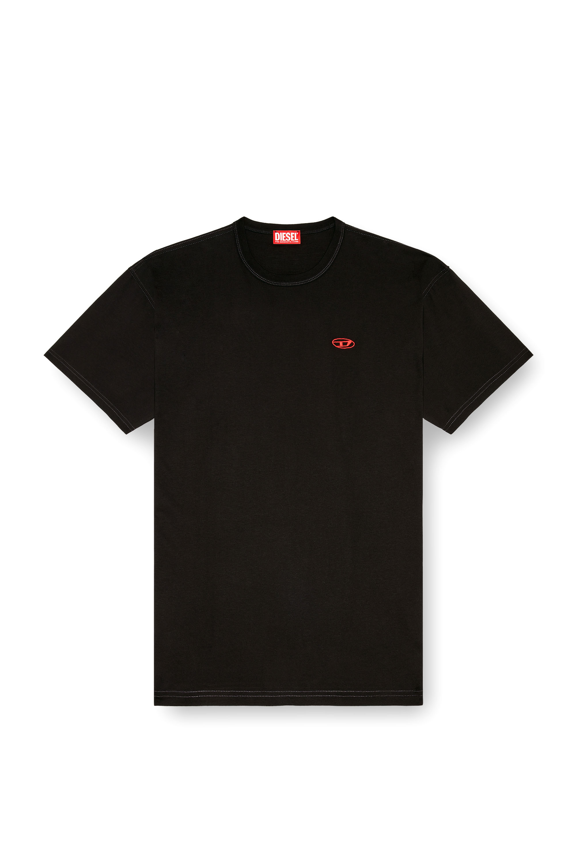 Diesel - T-BOXT-K18, Hombre Camiseta con estampado Oval D y bordado in Negro - Image 4