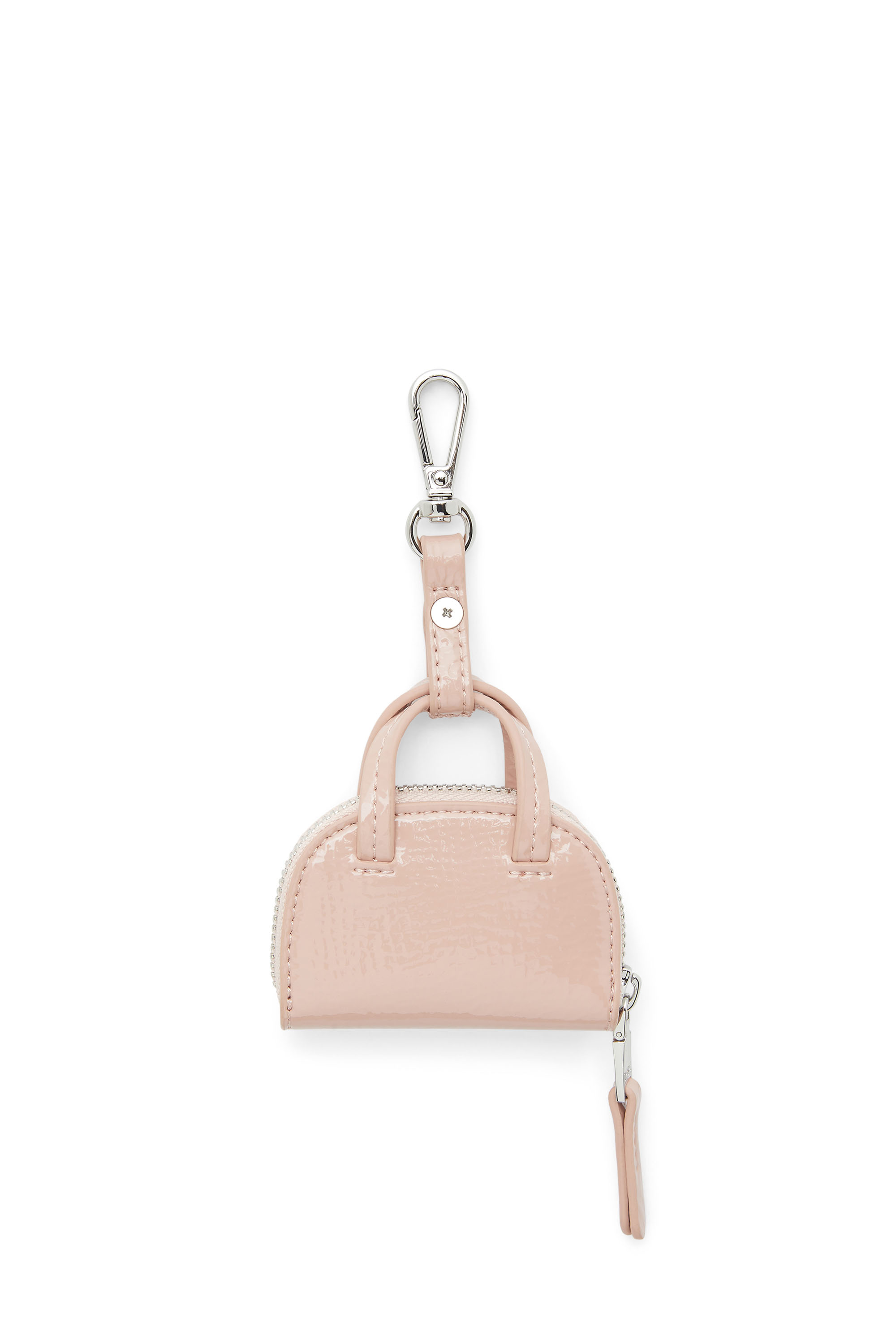 Diesel - 1DR DOME CHARMS, Bag charm in glossy, crinkled naplak Mujer in Rosa - 3