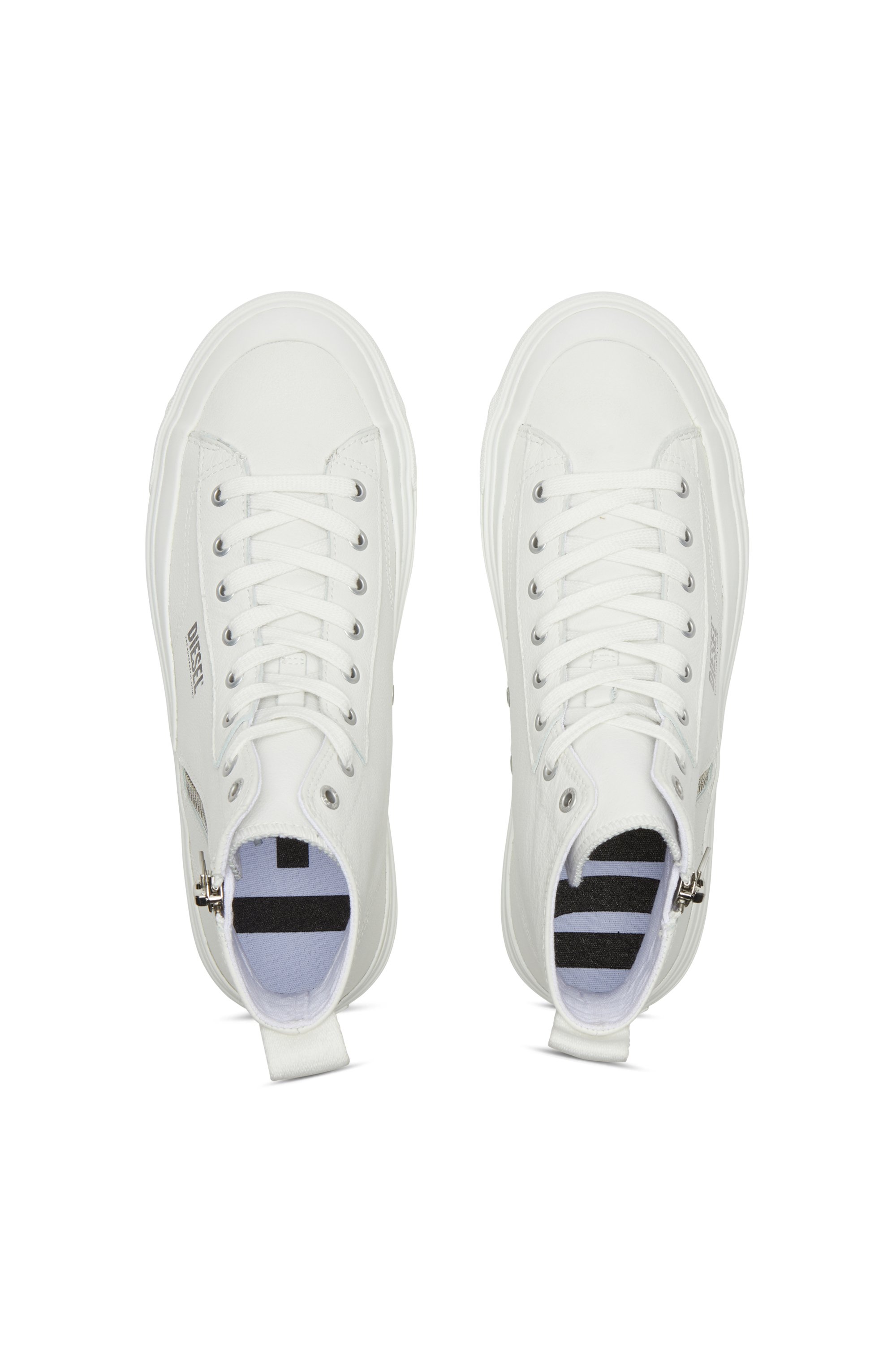Diesel - S-ATHOS DV MID, Man S-Athos Dv Mid - High-top sneakers with side zip in White - Image 5