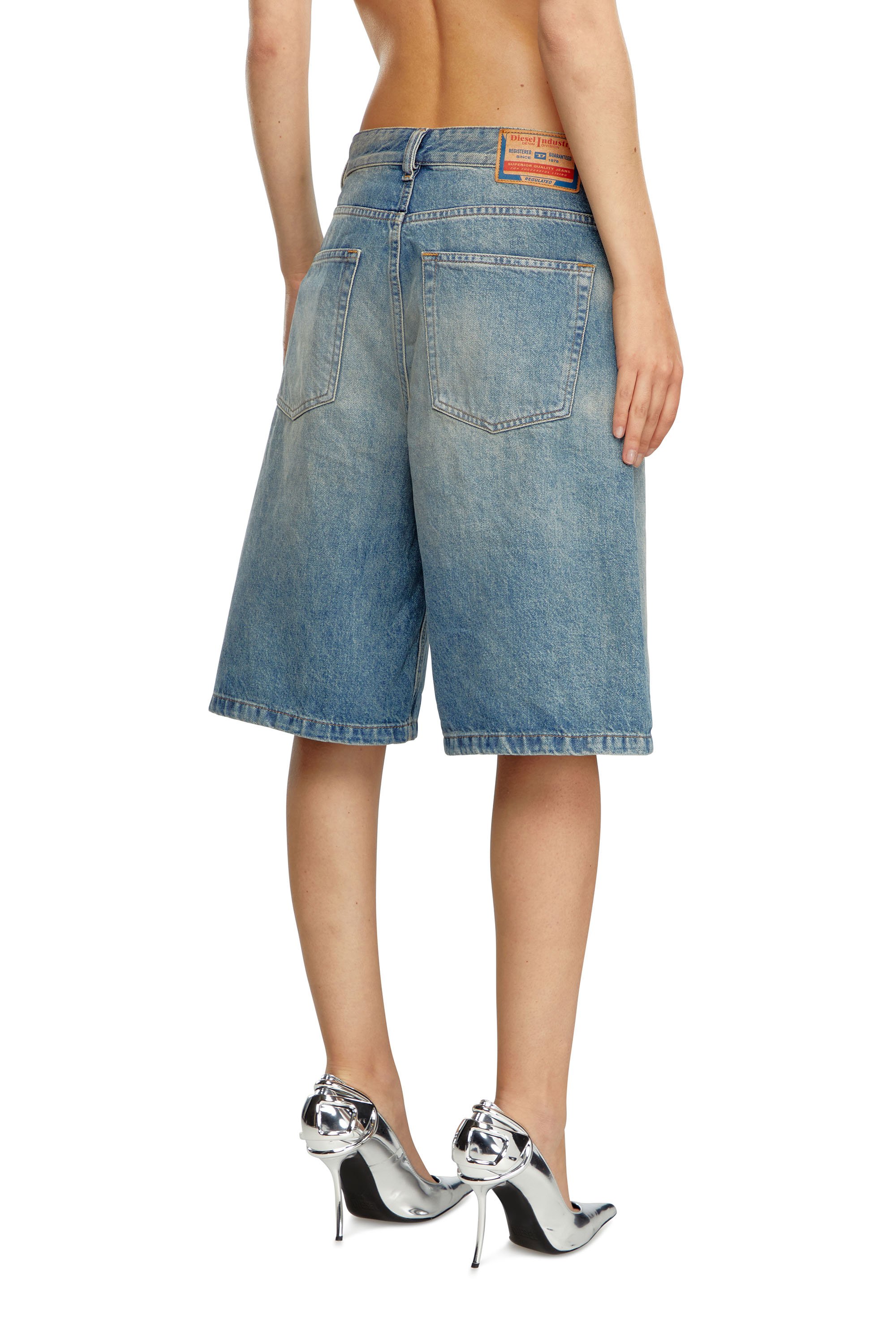 Diesel - DE-SIRE-SHORT, Mujer Pantalones cortos en denim in Azul marino - Image 3