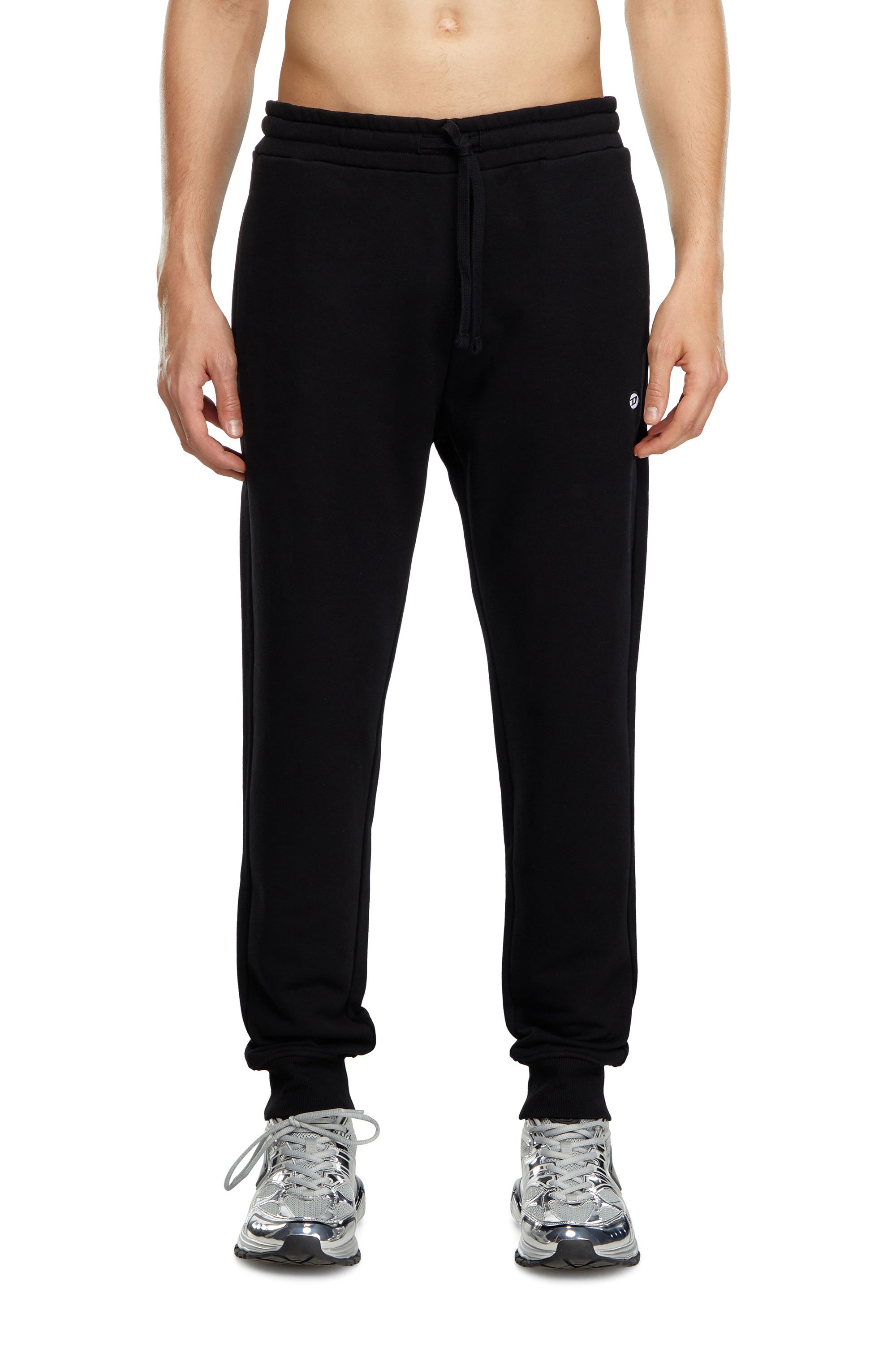 Diesel - P-TARY-DOVAL-PJ, Hombre Pantalones deportivos con parche Oval D in Negro - Image 1