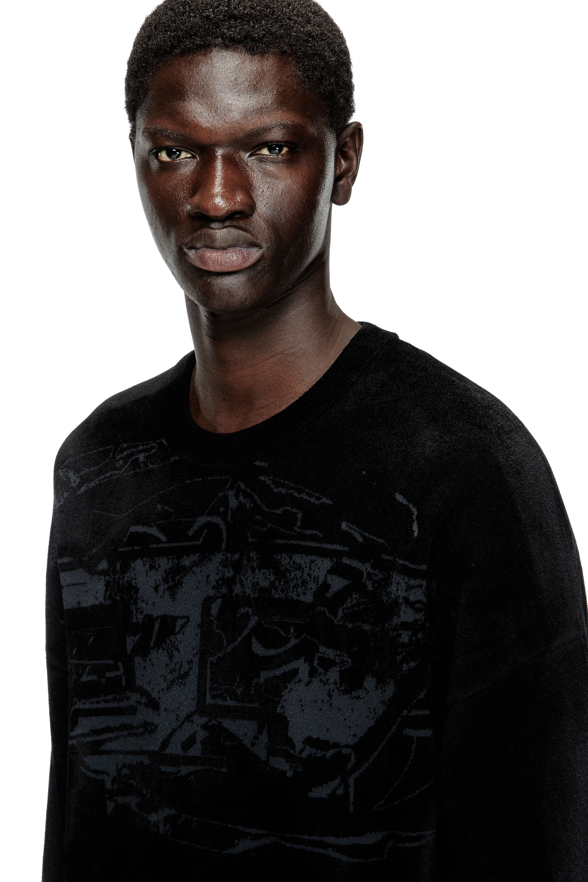 Diesel - K-TRESA, Man's Chenille-jacquard jumper with logo motif in null - 4