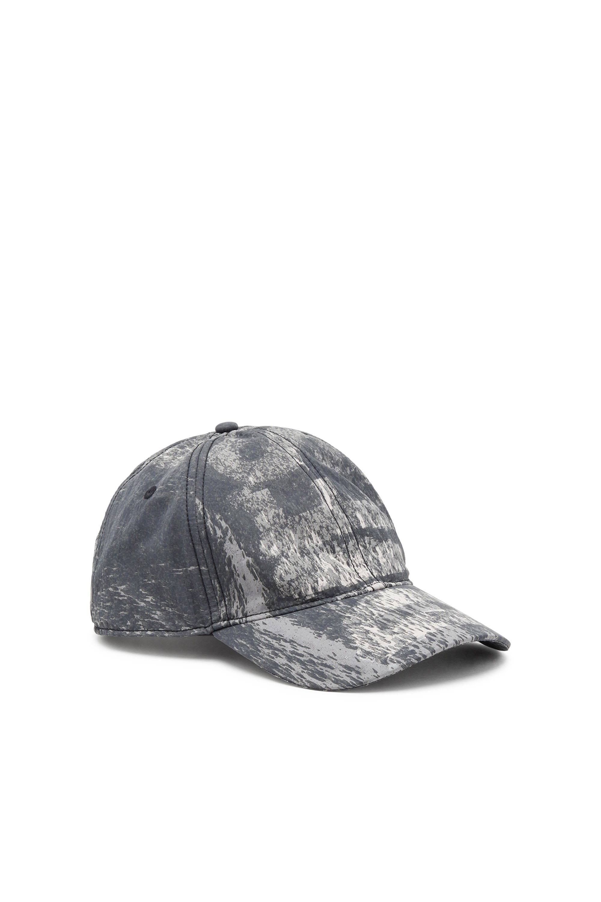 Diesel - C-REMEY, Gorra de nailon arrugado con estampado rain-camo Hombre in Multicolor - 1