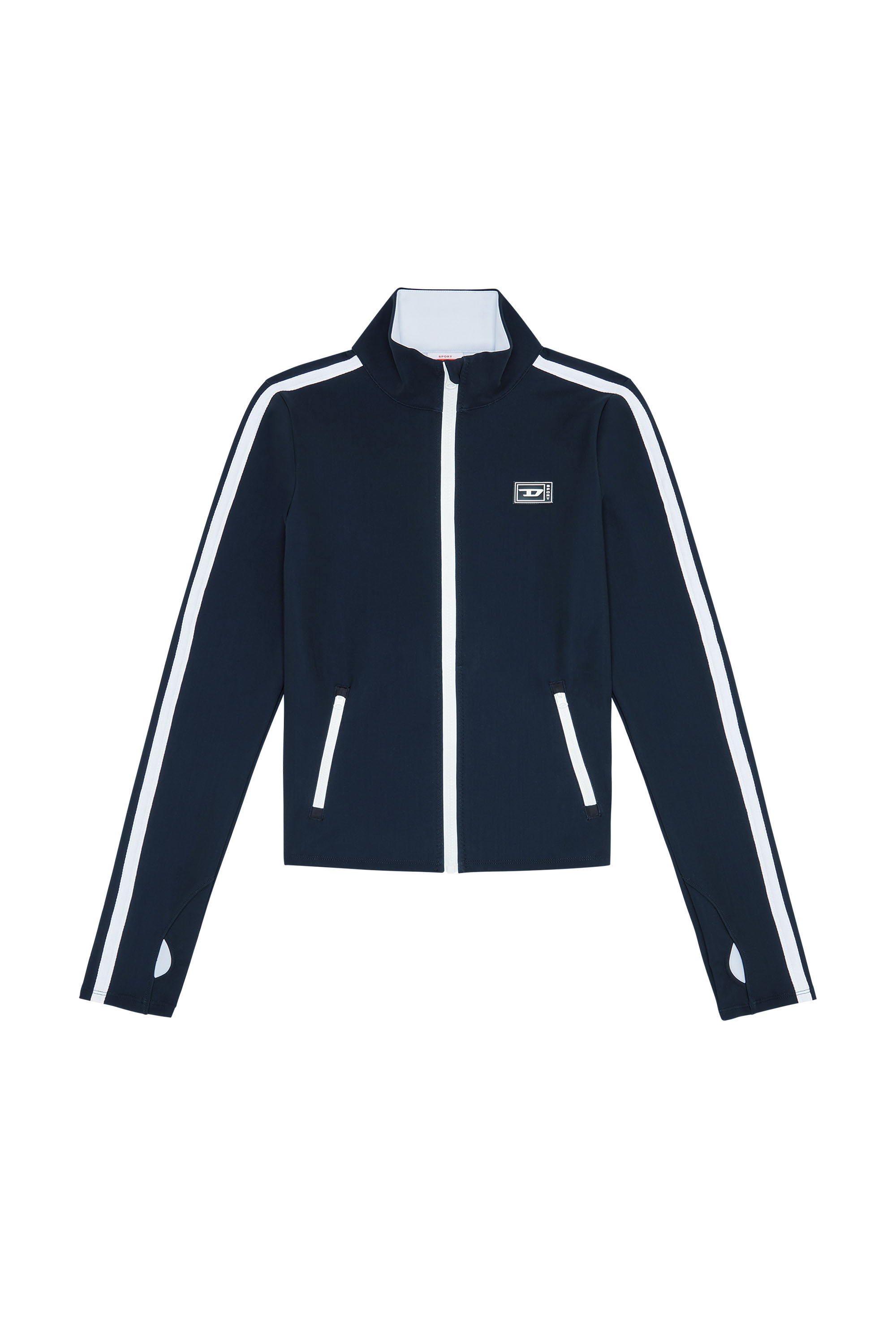 AWST-FLOUW-WT20 Woman: SPORT 55DSL two-tone track jacket | Diesel