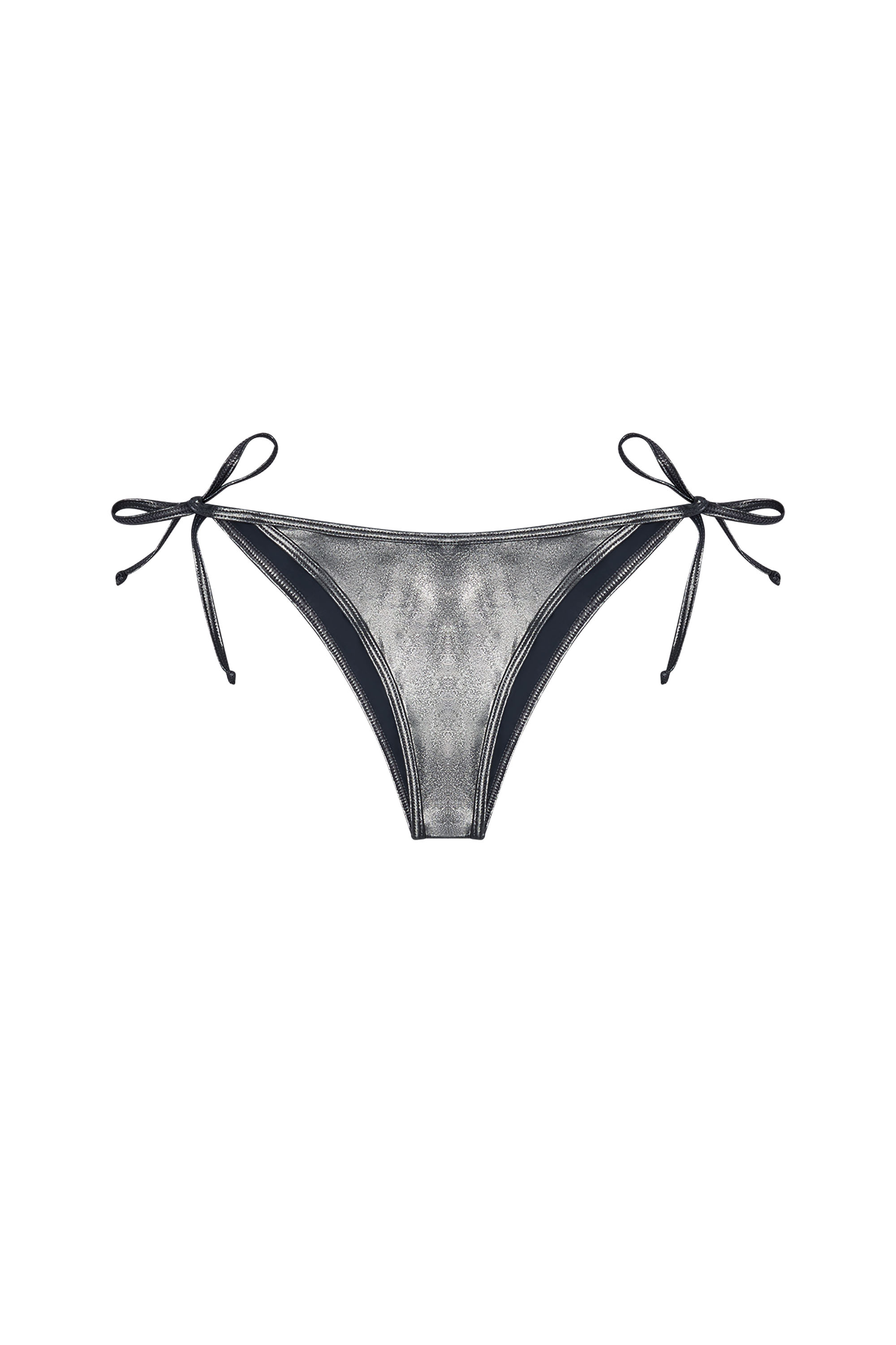 Diesel - BRAZILIAN-D-CORE, Braguitas de bikini metálicas con logotipo Mujer in Gris - 4