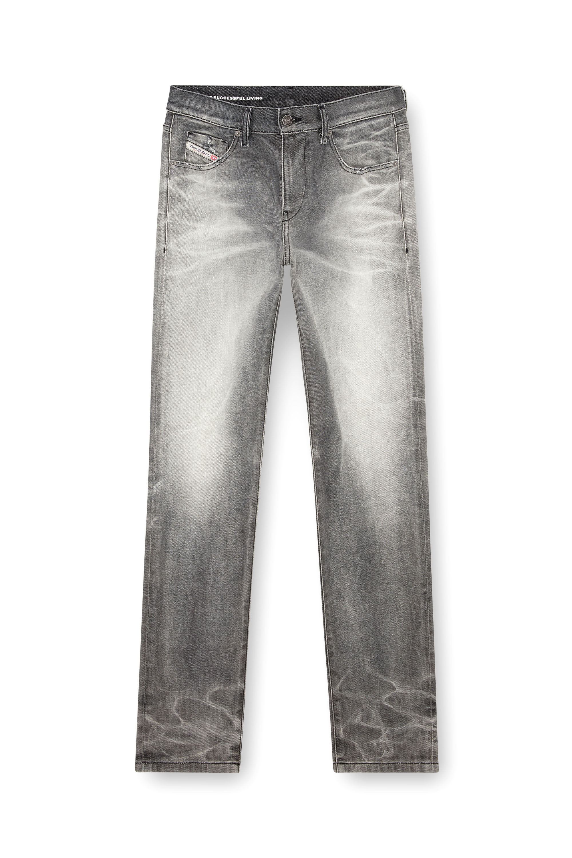 Diesel - Slim Jeans 2019 D-Strukt 09J58, Hombre Slim Jeans - 2019 D-Strukt in Gris - Image 3