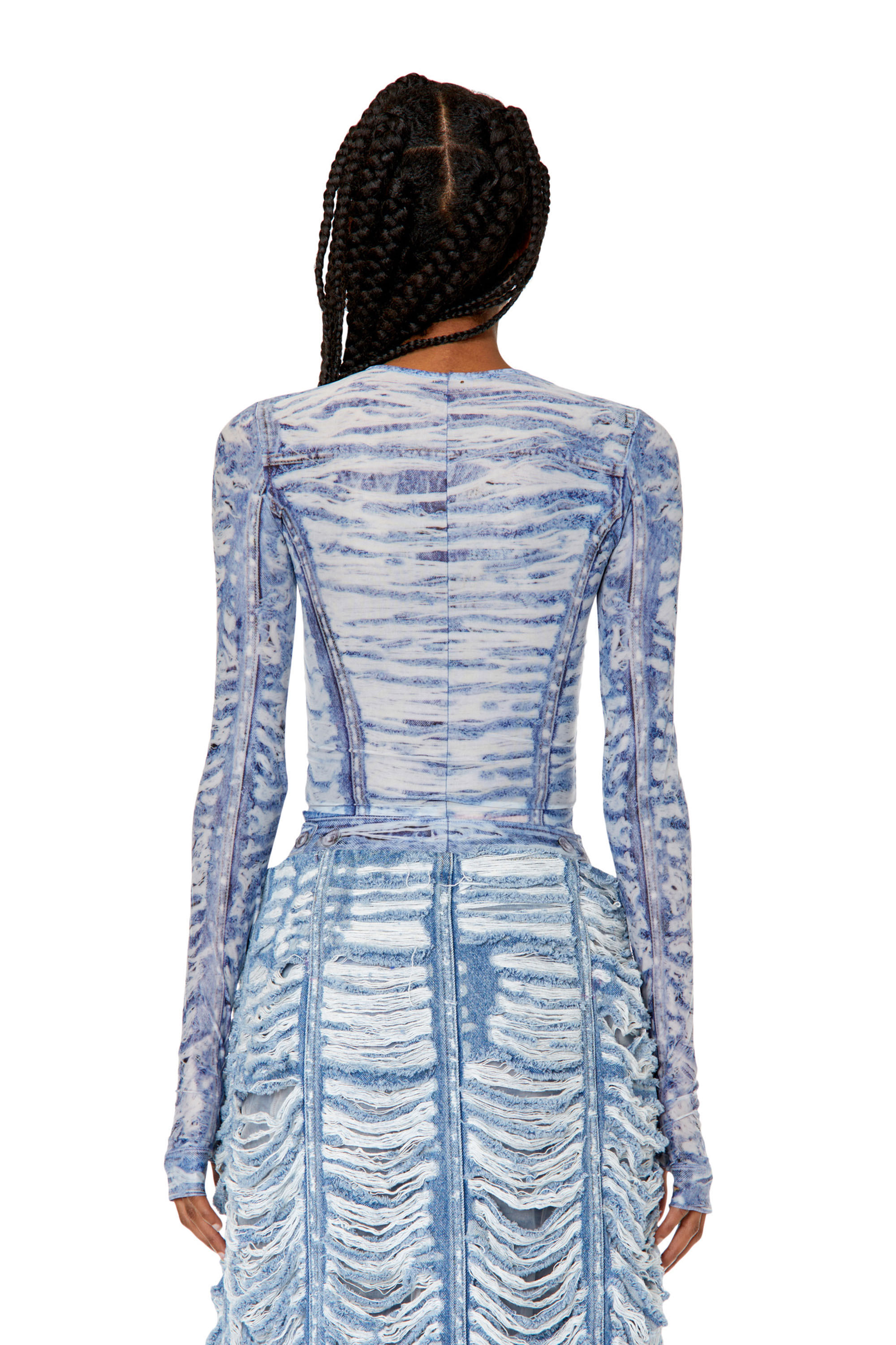 Diesel - T-CLAUZI-H2, Azul marino/Blanco - Image 2