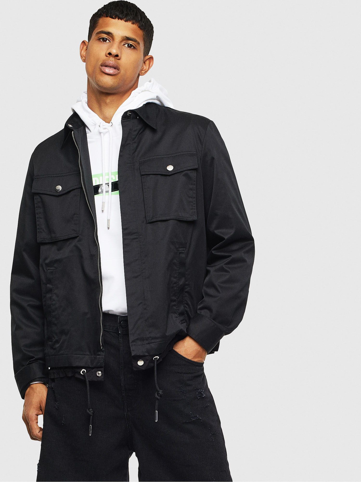 J-BEGO Man: Coach jacket with double-layer hem | Diesel