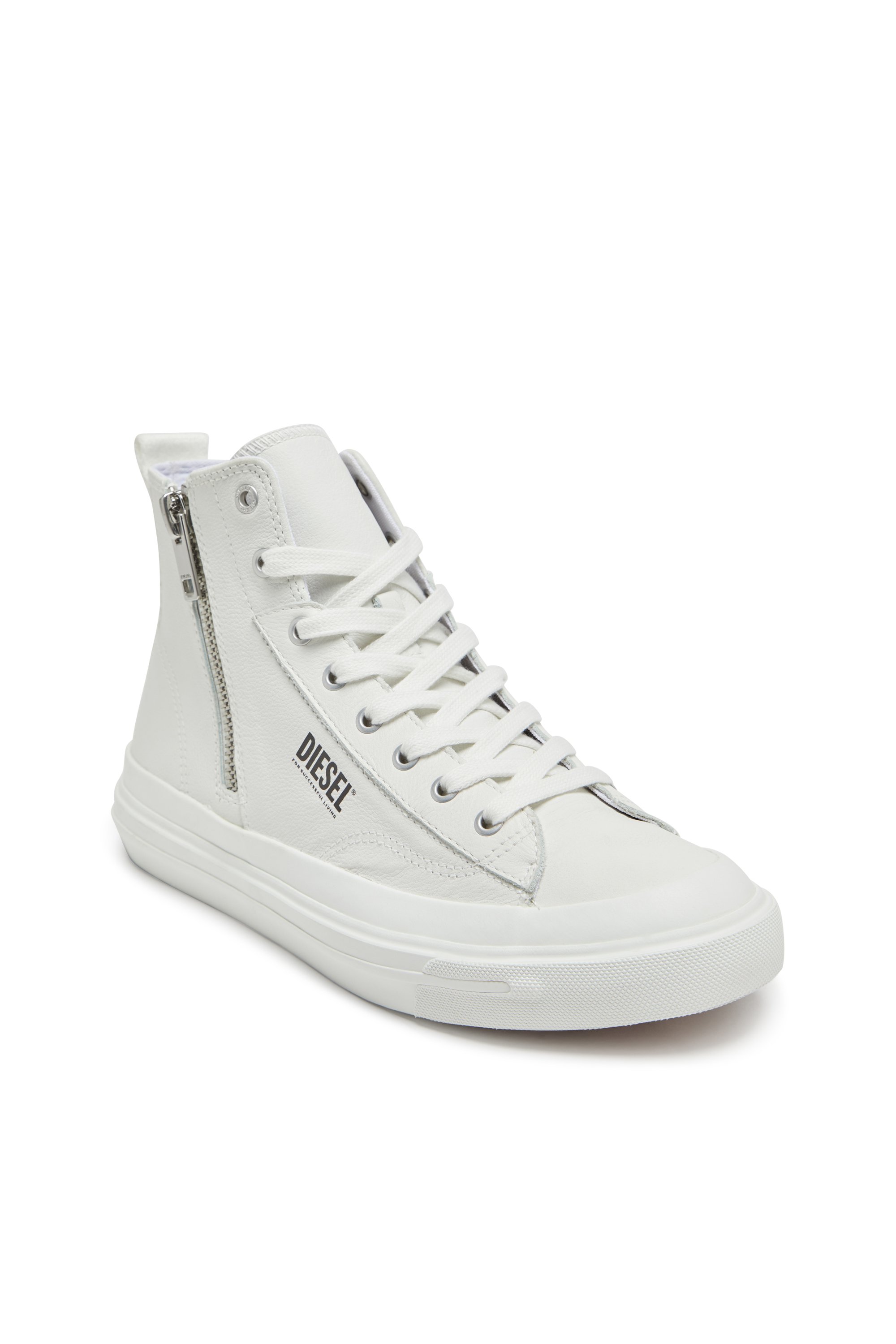 Diesel - S-ATHOS DV MID, Man S-Athos Dv Mid - High-top sneakers with side zip in White - Image 6