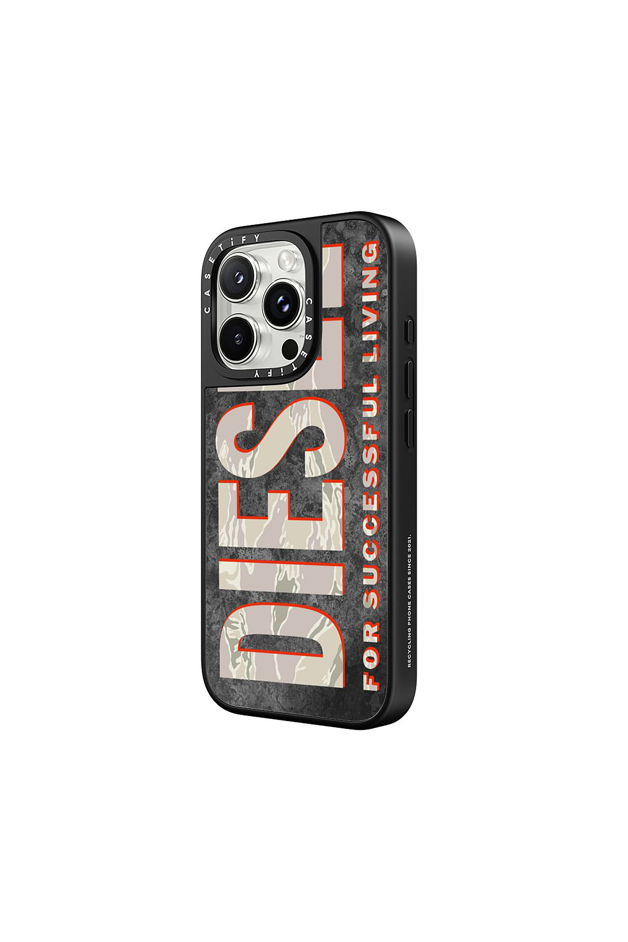 Diesel - 60330 CASETIFY MOULDED CASE, Unisex's Magsafe Camo Case iPhone 16 Pro in Brown/White - 3