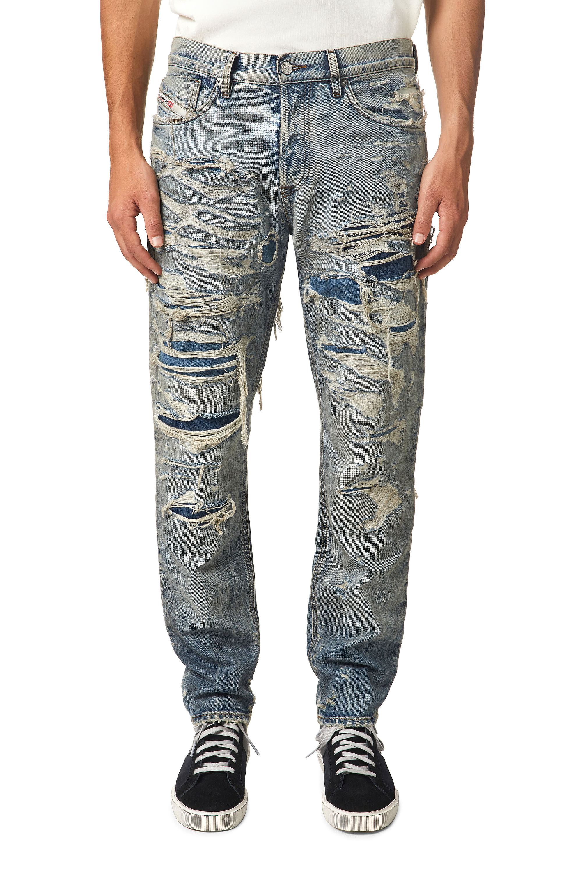 Diesel - 2005 D-FINING 09B57 Tapered Jeans, Azul Claro - Image 1