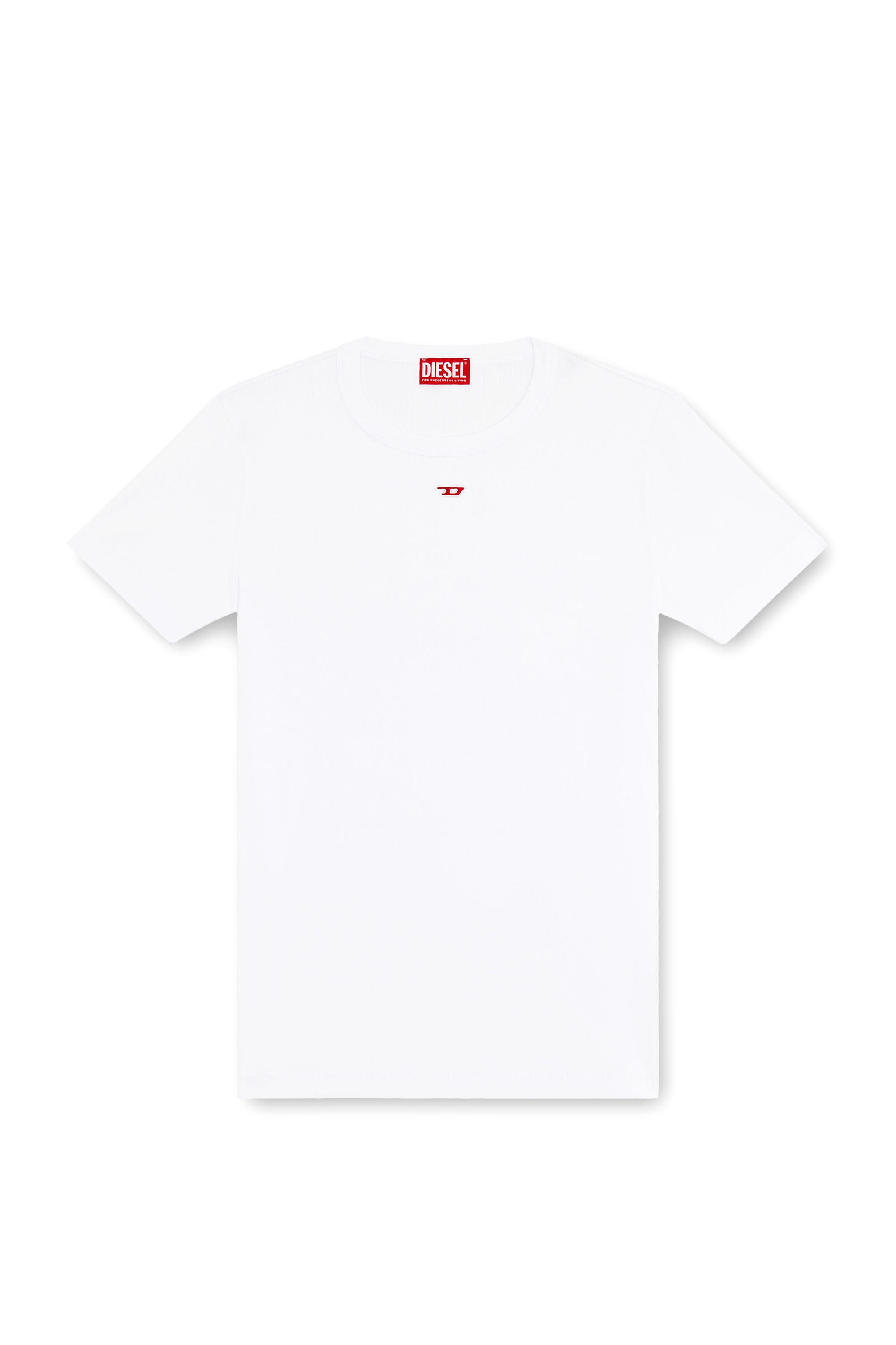 Diesel - D-RIBBER-N, Camiseta con parche D Hombre in Blanco - 3